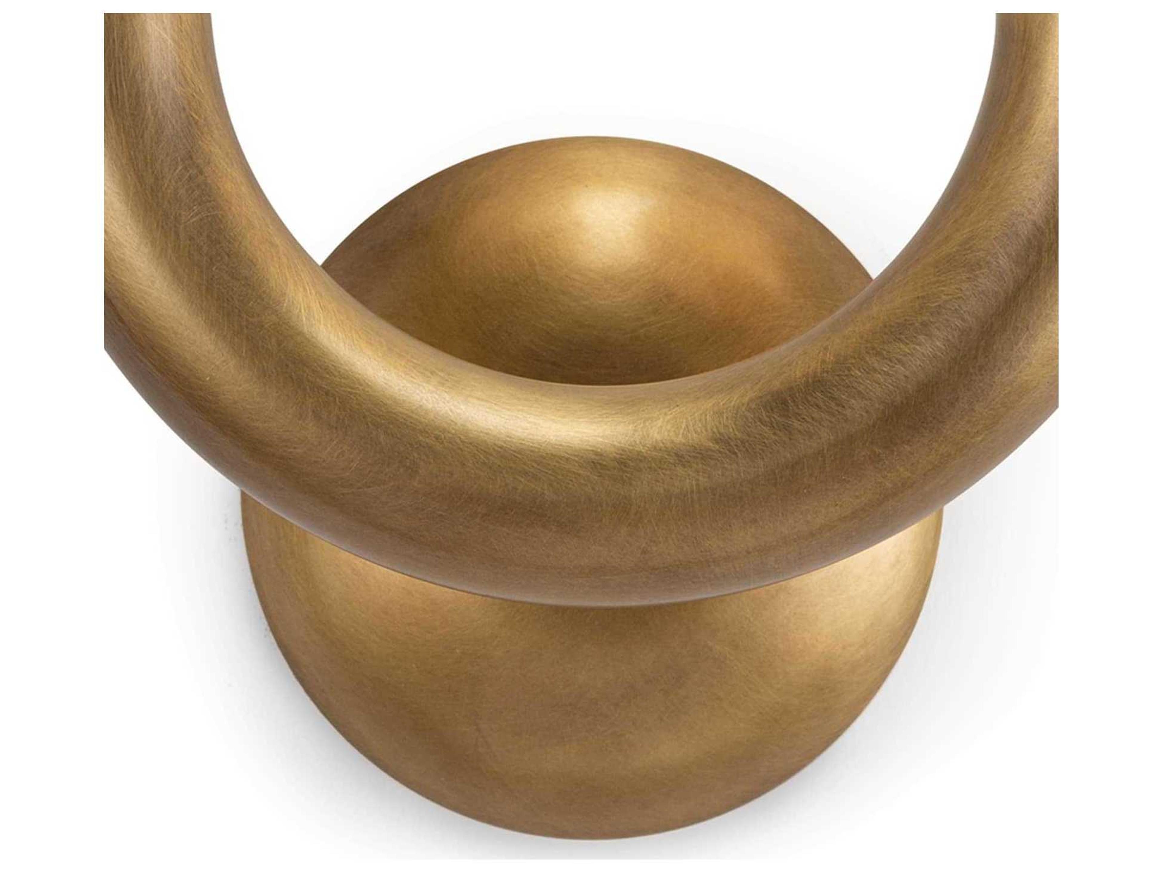 Regina Andrew Happy 2-Light Natural Brass Glass LED Wall Sconce