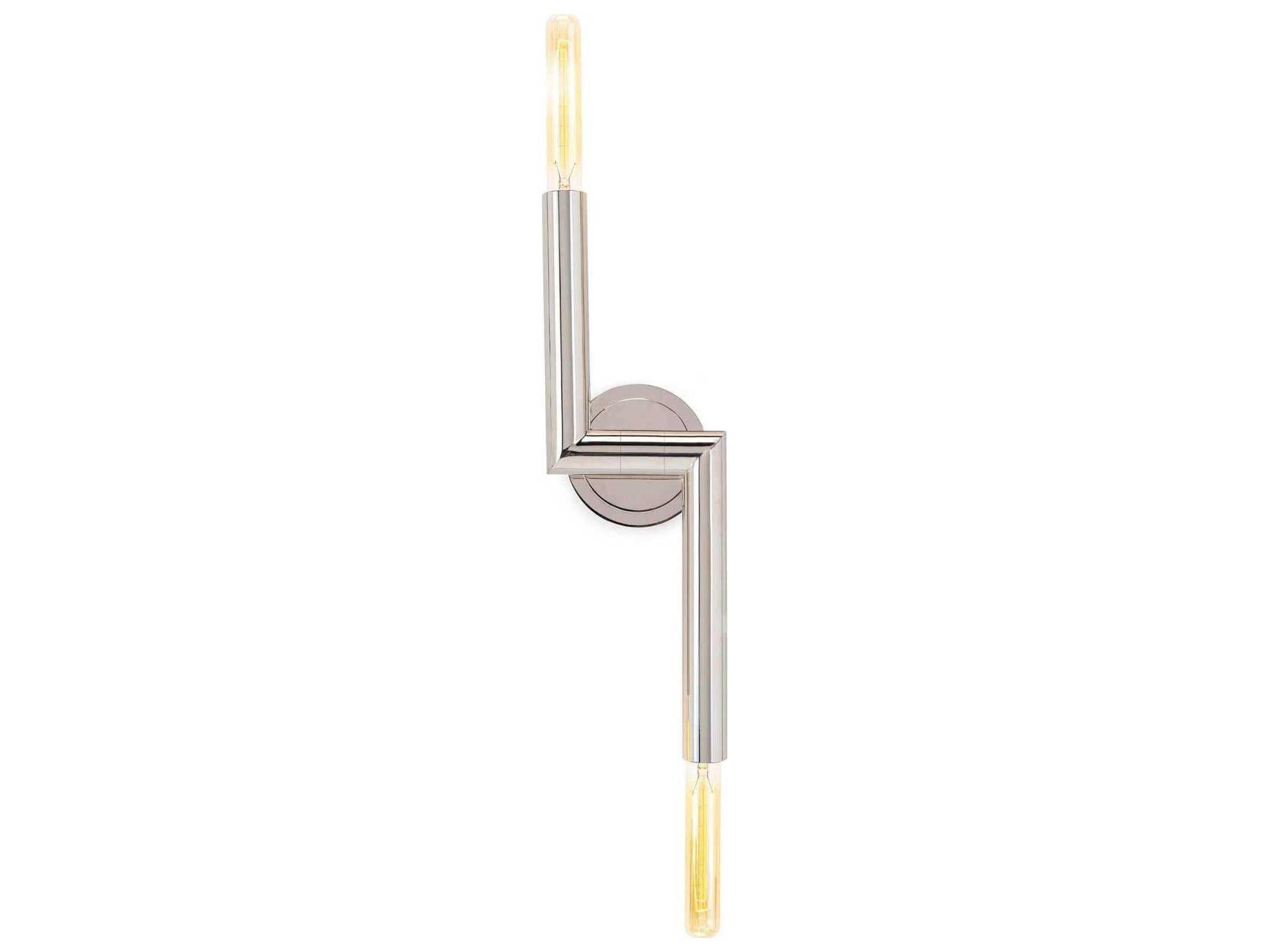 Regina Andrew Wolfe 2-Light Polished Nickel Wall Sconce
