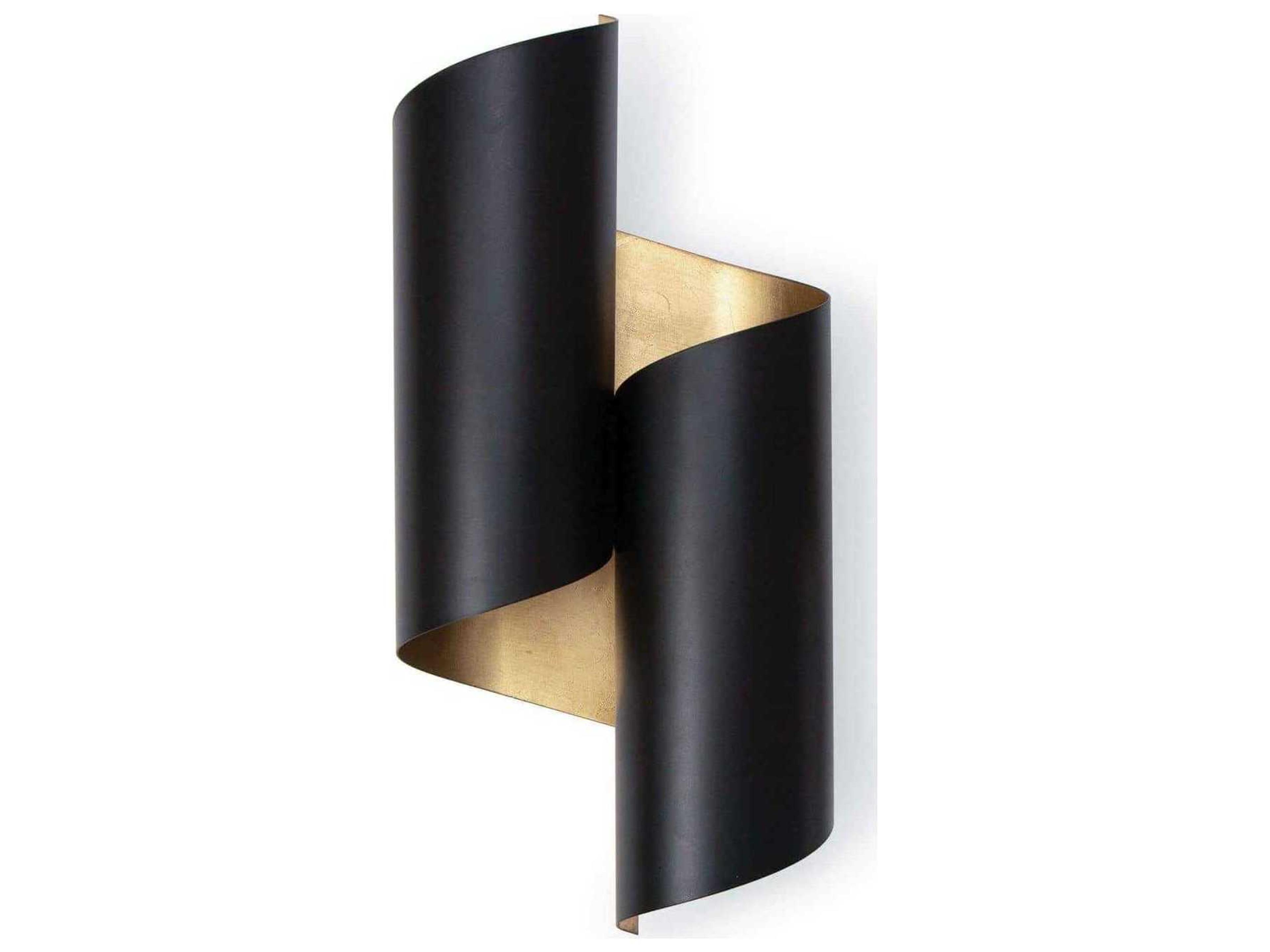 Folio 2-Light Black Wall Sconce