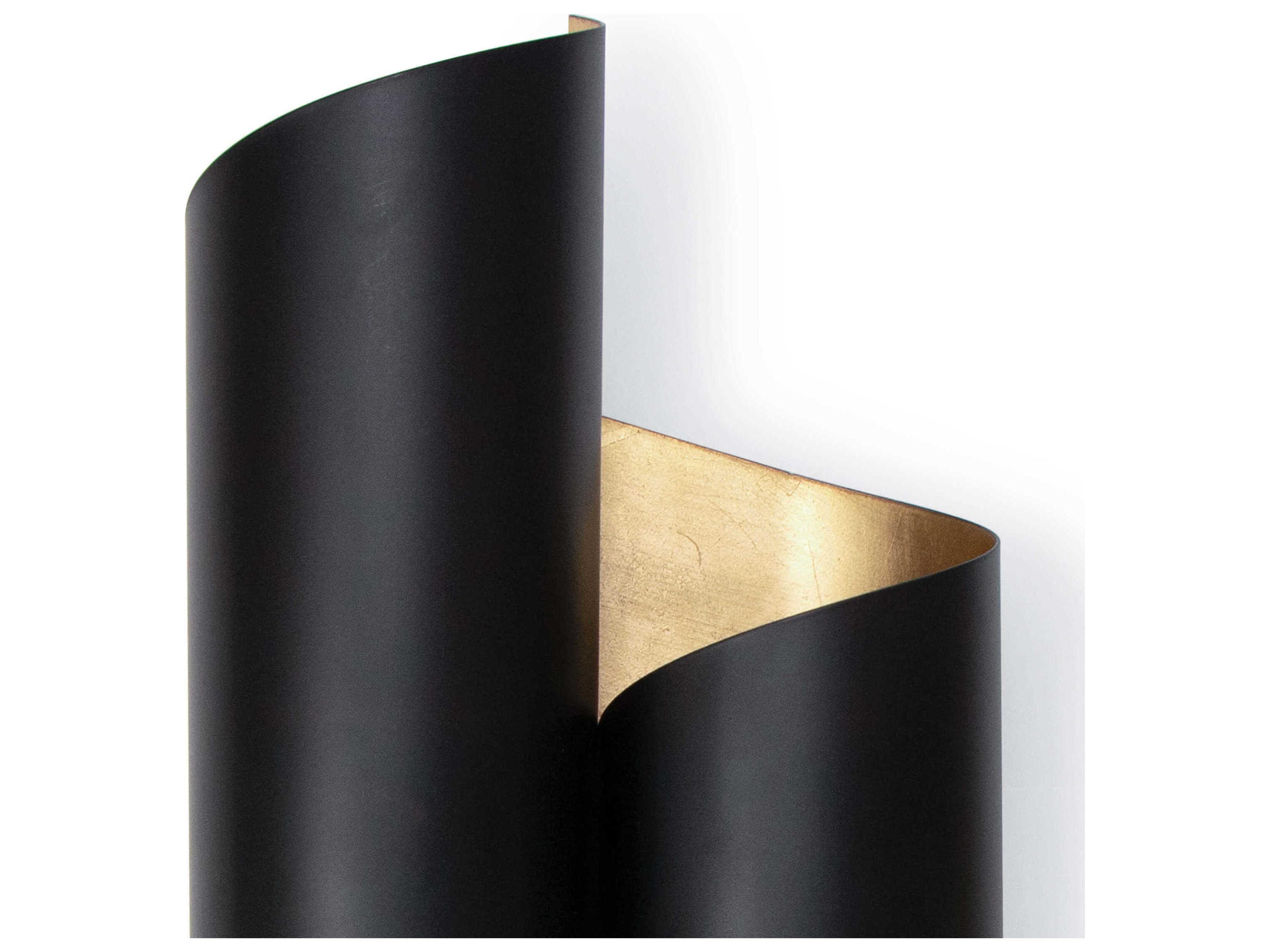 Regina Andrew Folio 2-Light Black Wall Sconce