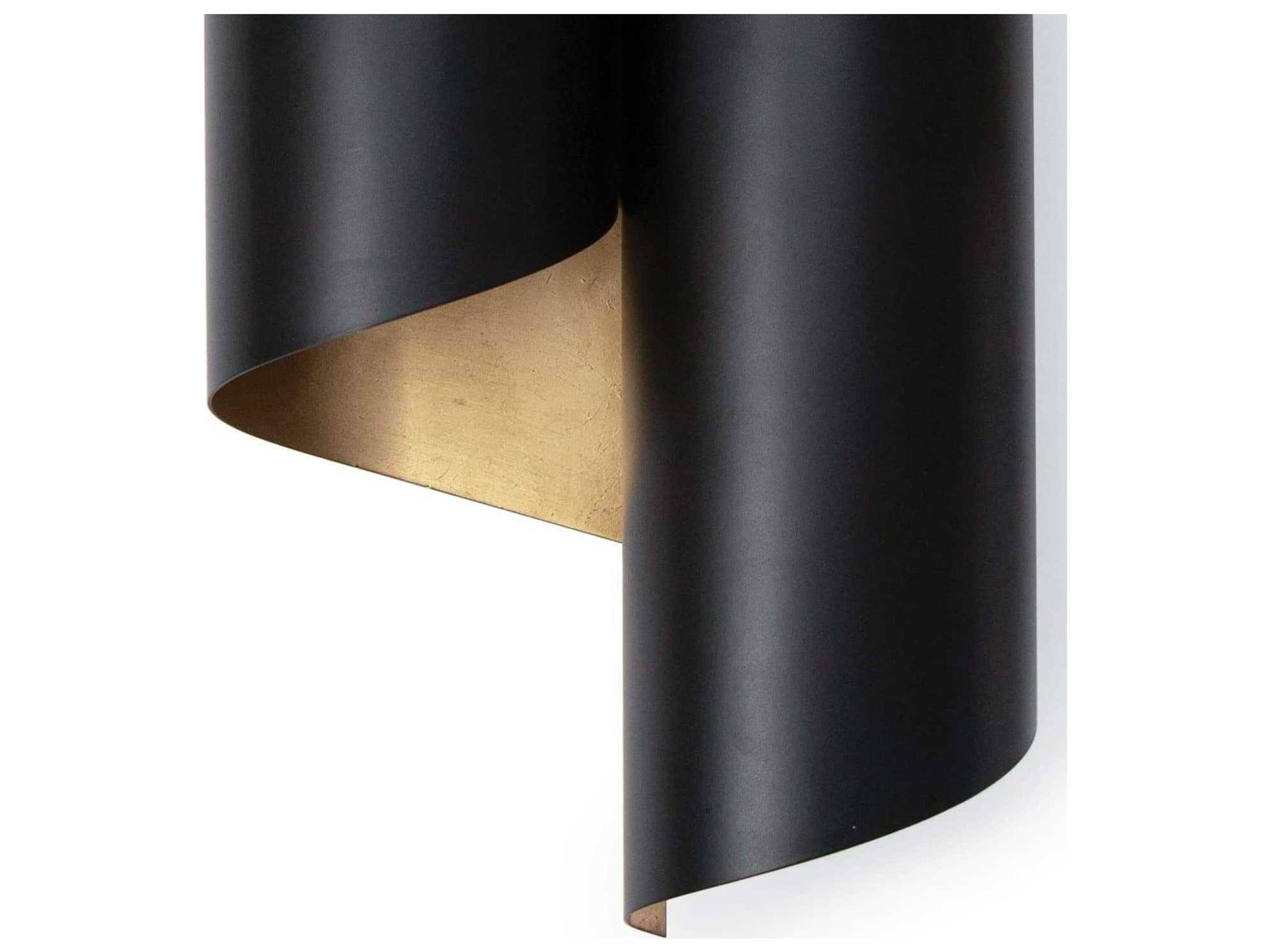 Regina Andrew Folio 2-Light Black Wall Sconce