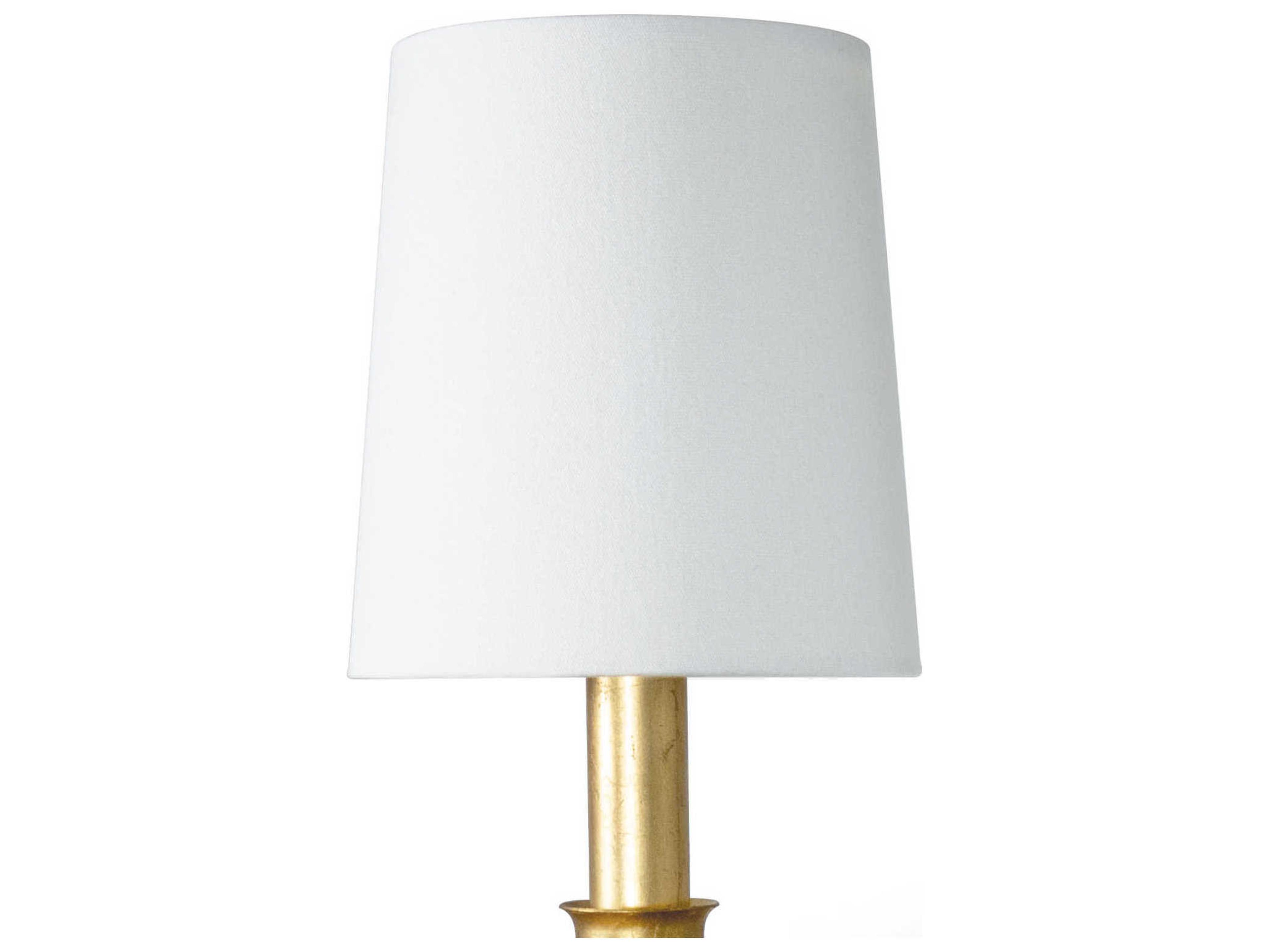 Regina Andrew Fisher 1-Light Gold Leaf Polished Brass Wall Sconce