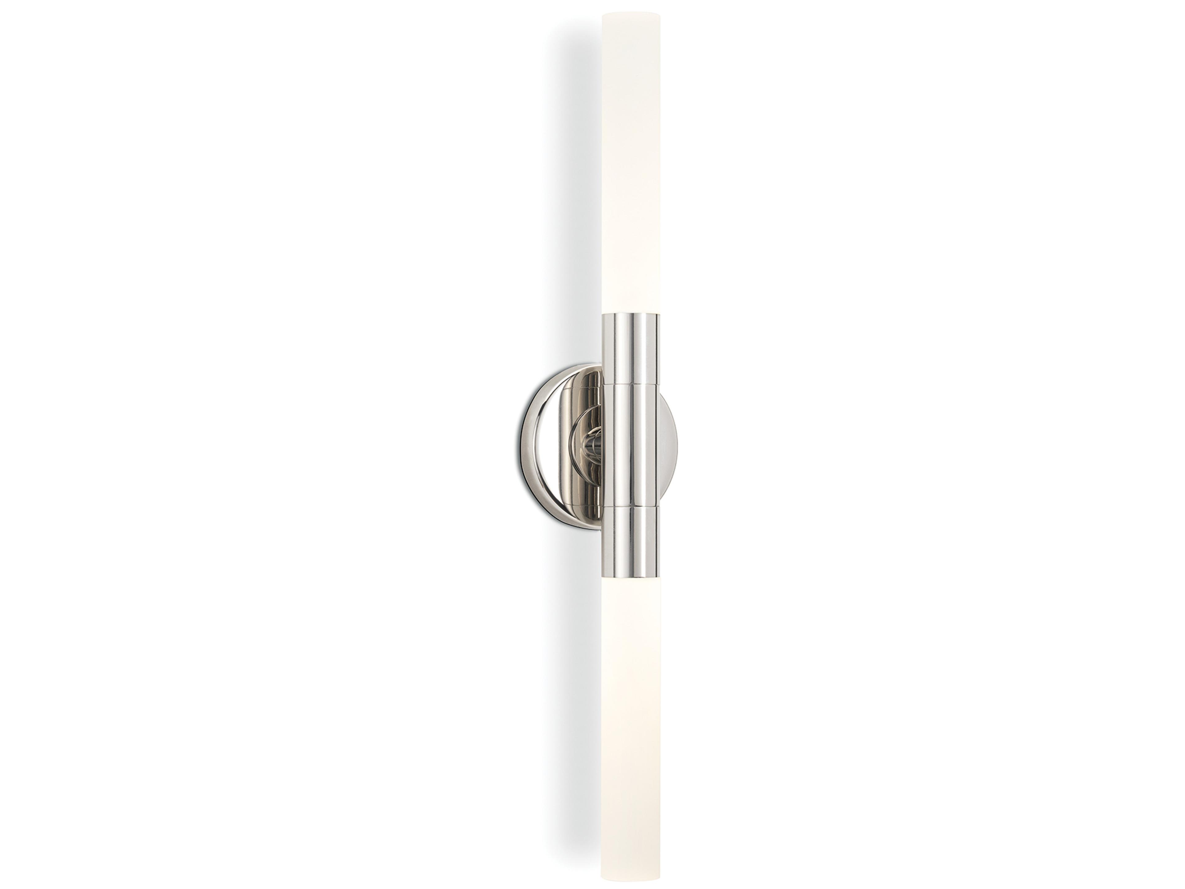Wick Hilo Wall Sconce Polished Nickel Dual Light