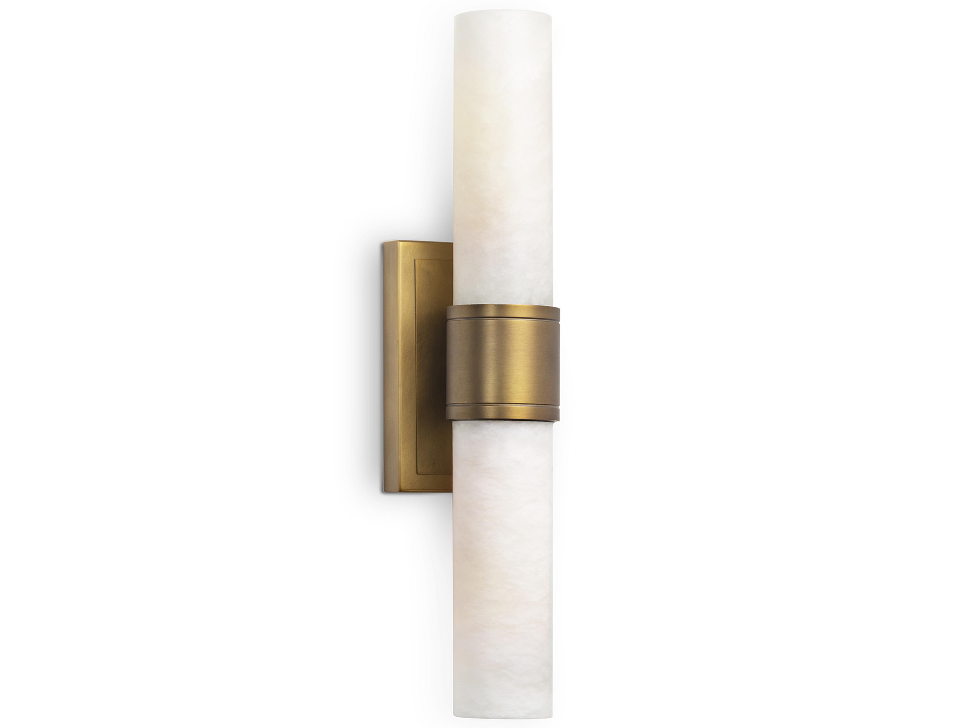 Regina Andrew 2-Light Natural Stone Brass Wall Sconce