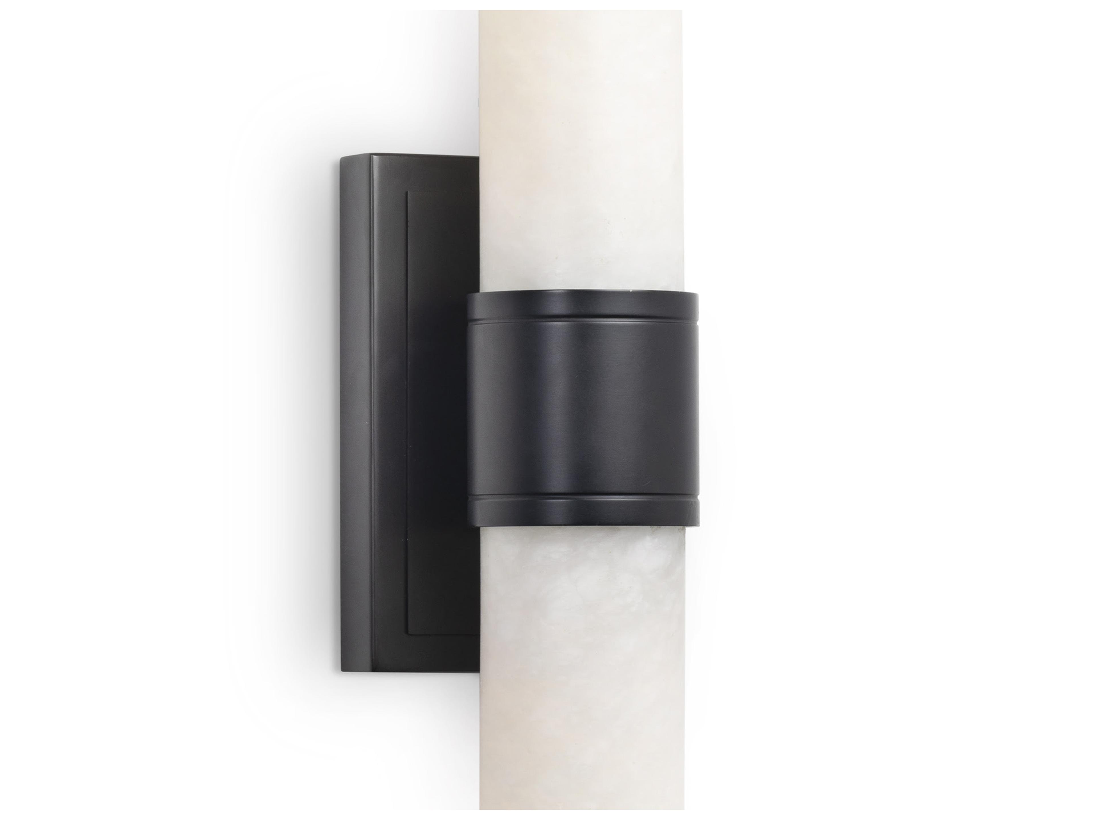 Regina Andrew 2-Light Natural Stone Black Wall Sconce
