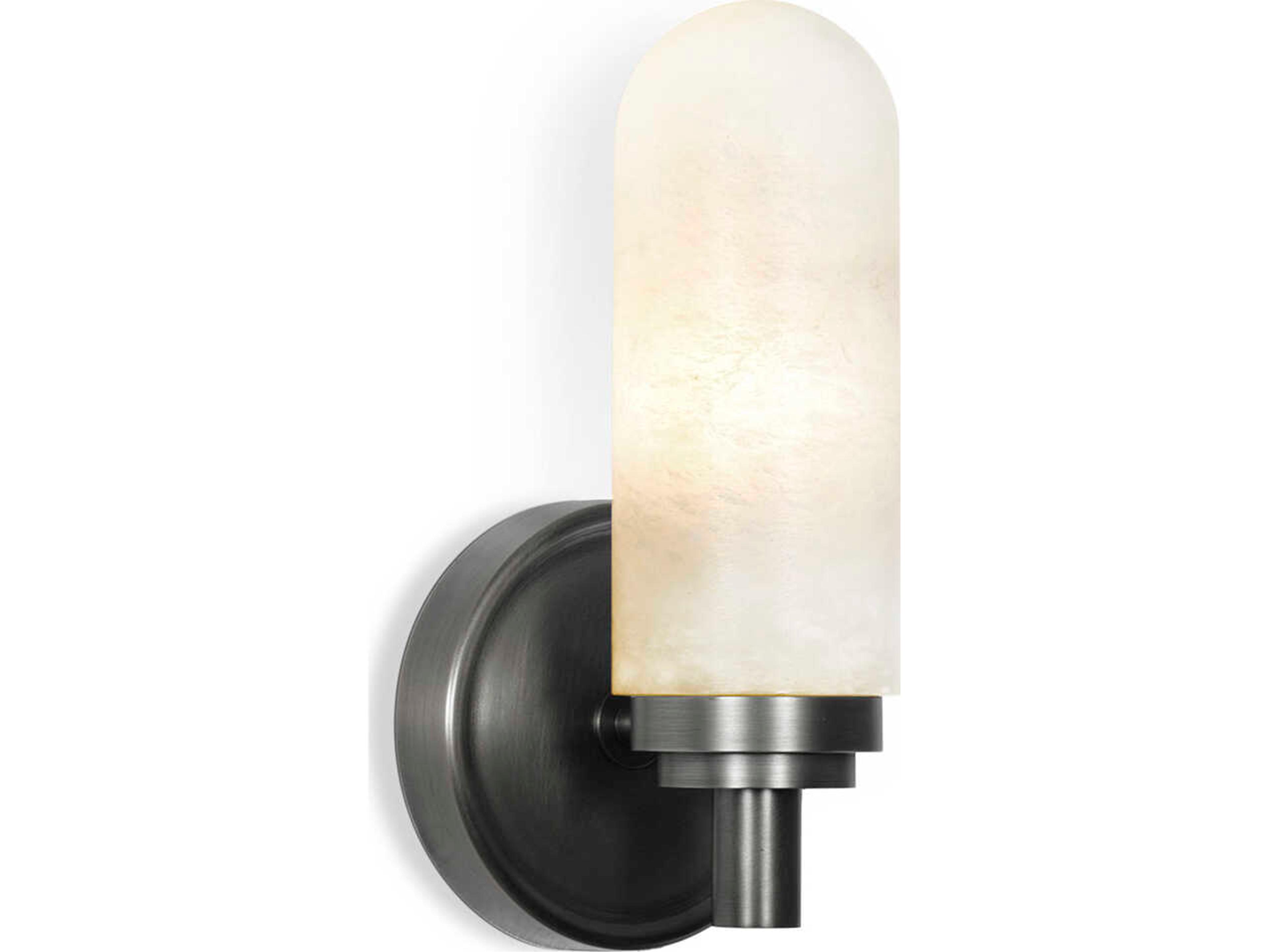 Salon 1-Light Natural Stone Bronze Wall Sconce