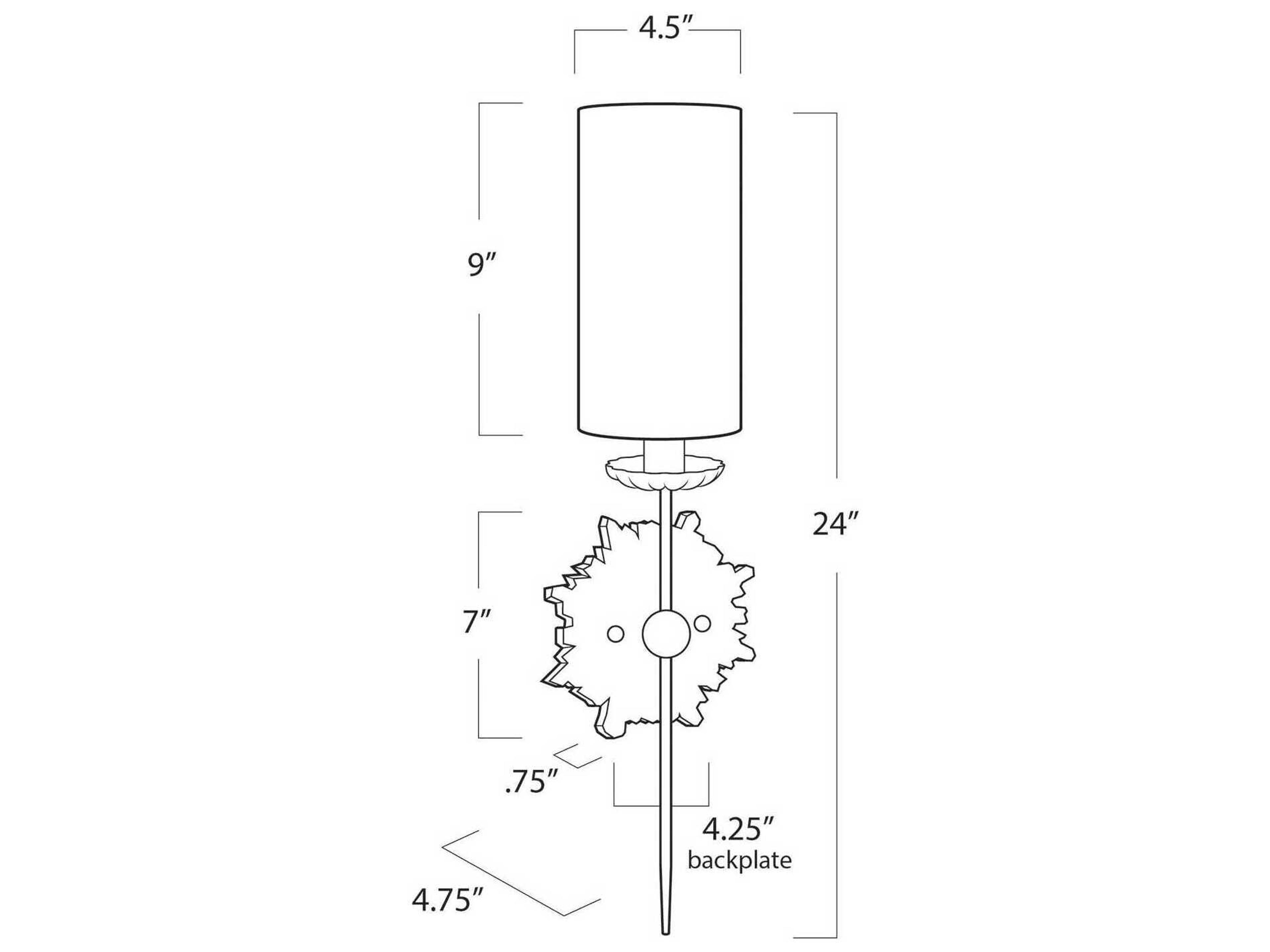 Regina Andrew 1-Light Antique Gold Wall Sconce