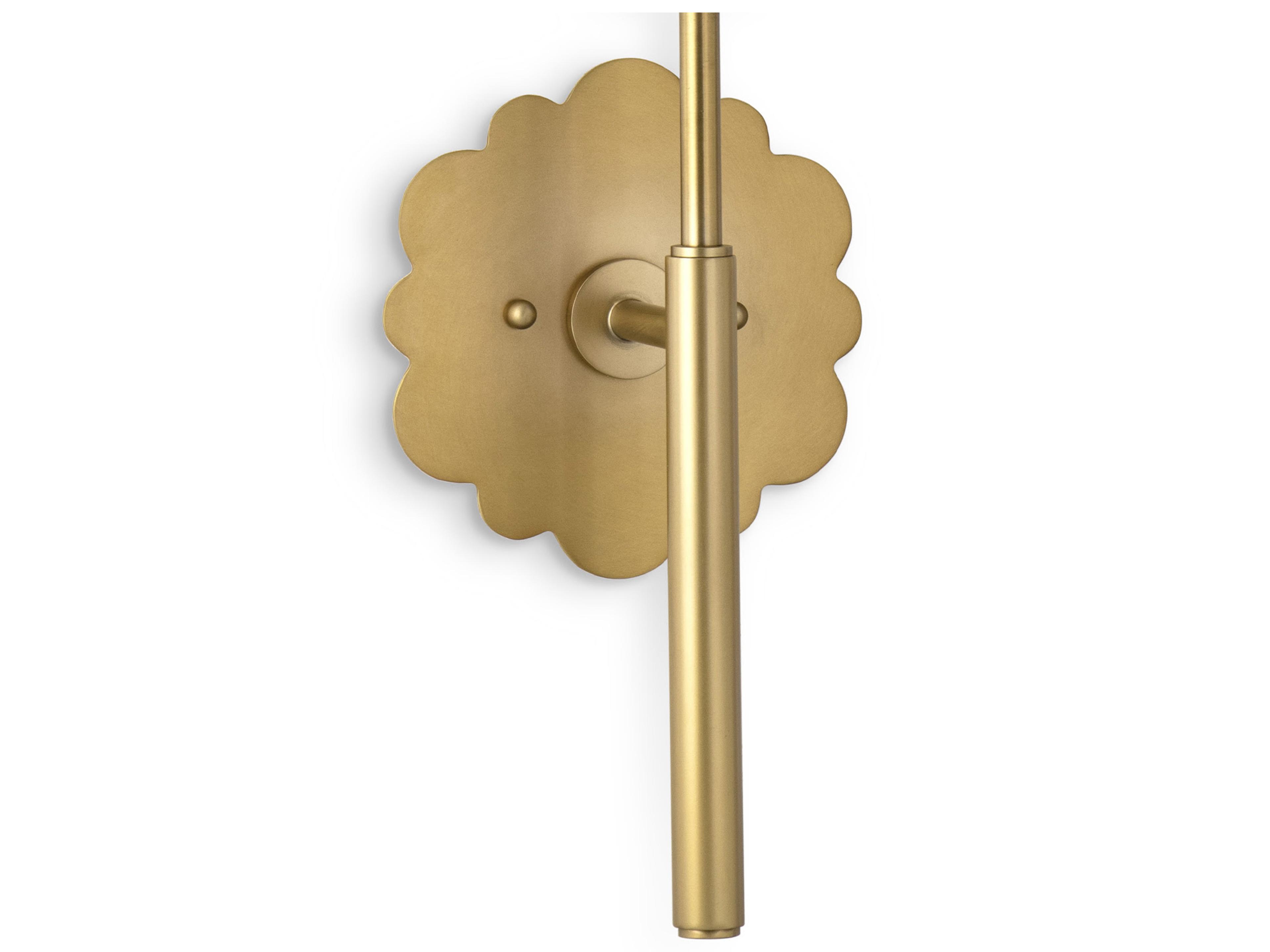 Regina Andrew Daisy 1-Light Natural Brass Wall Sconce