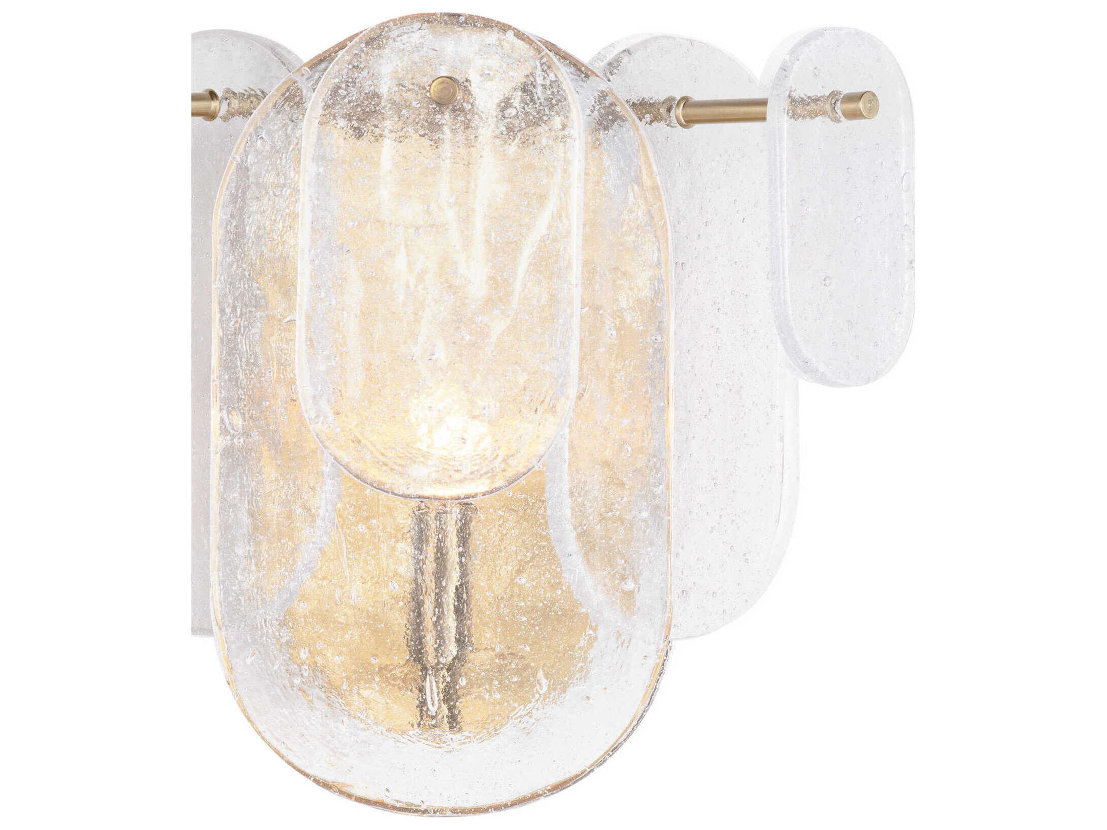 Regina Andrew Echo 1-Light Natural Brass Clear Wall Sconce