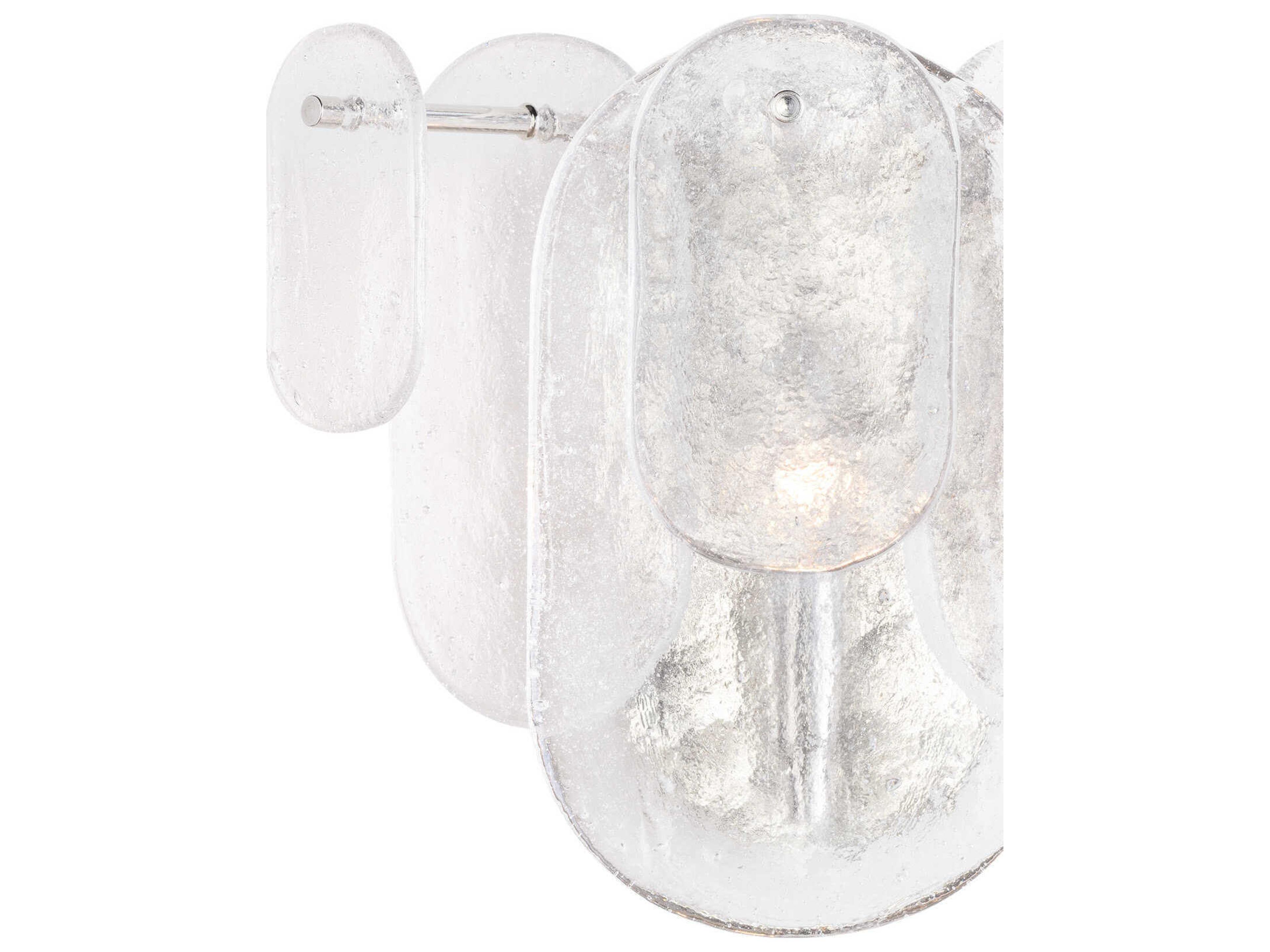 Regina Andrew Echo 1-Light Polished Nickel Clear Wall Sconce