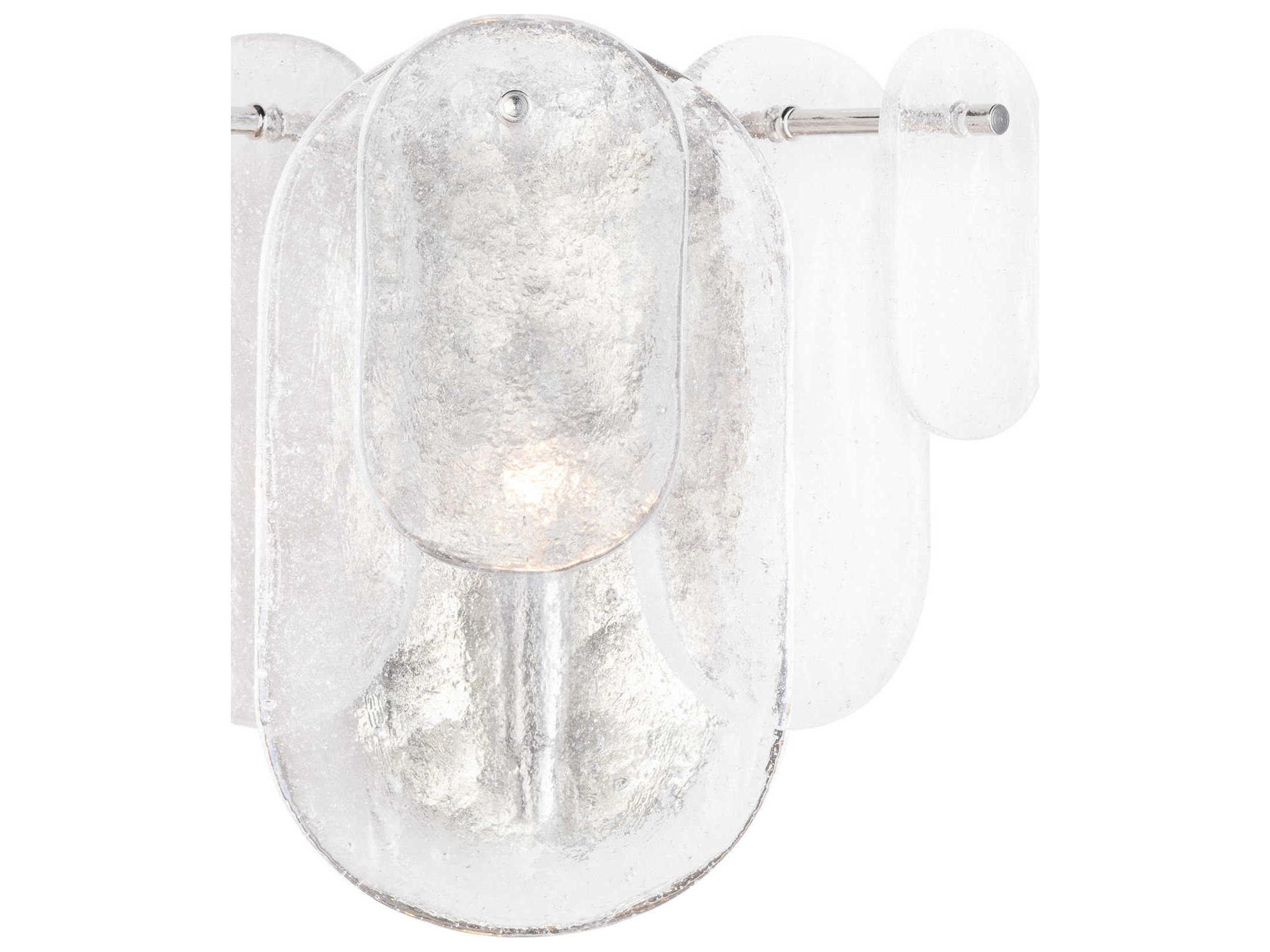 Regina Andrew Echo 1-Light Polished Nickel Clear Wall Sconce