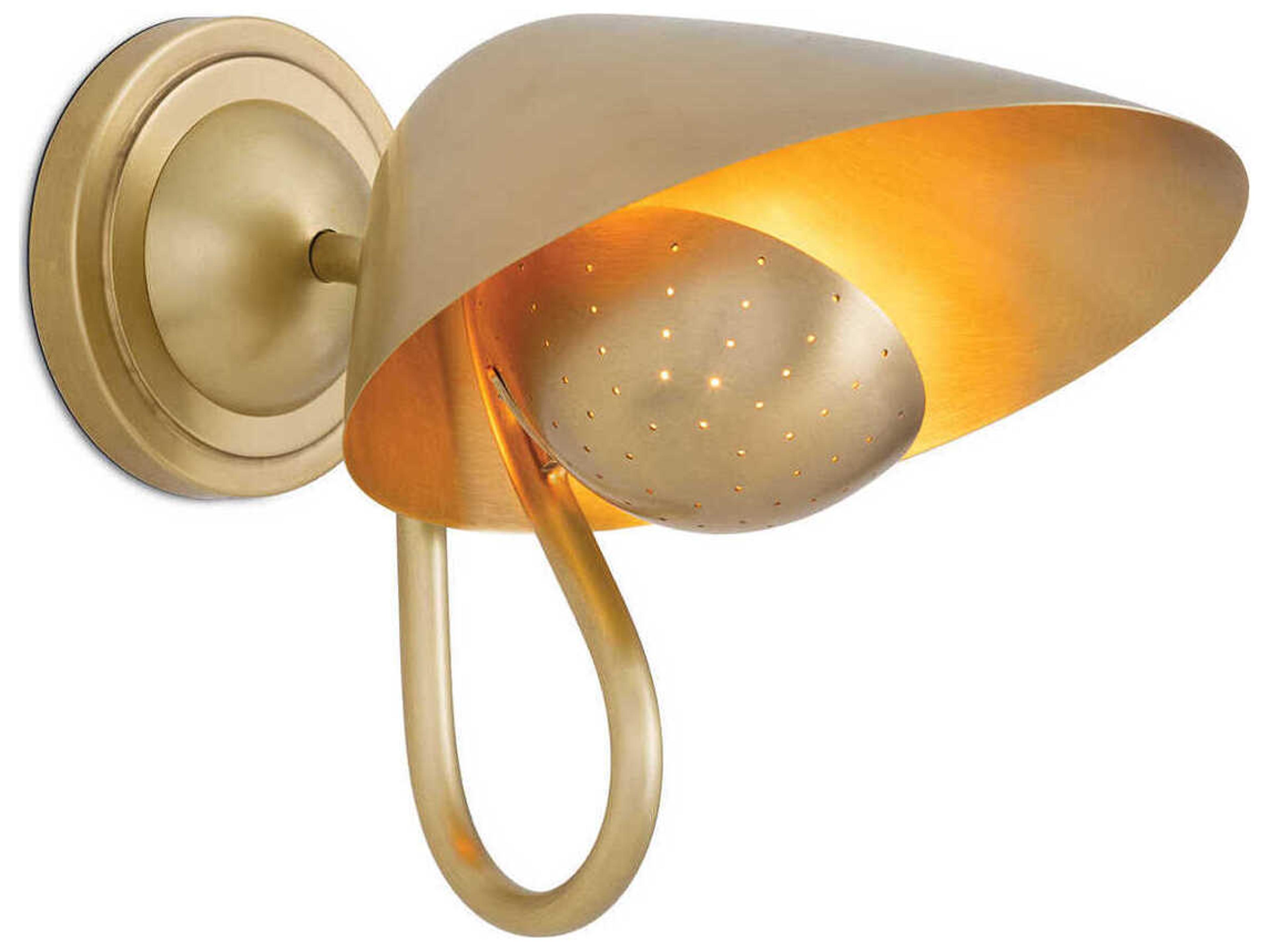 Regina Andrew Keaton 1-Light Natural Brass Wall Sconce