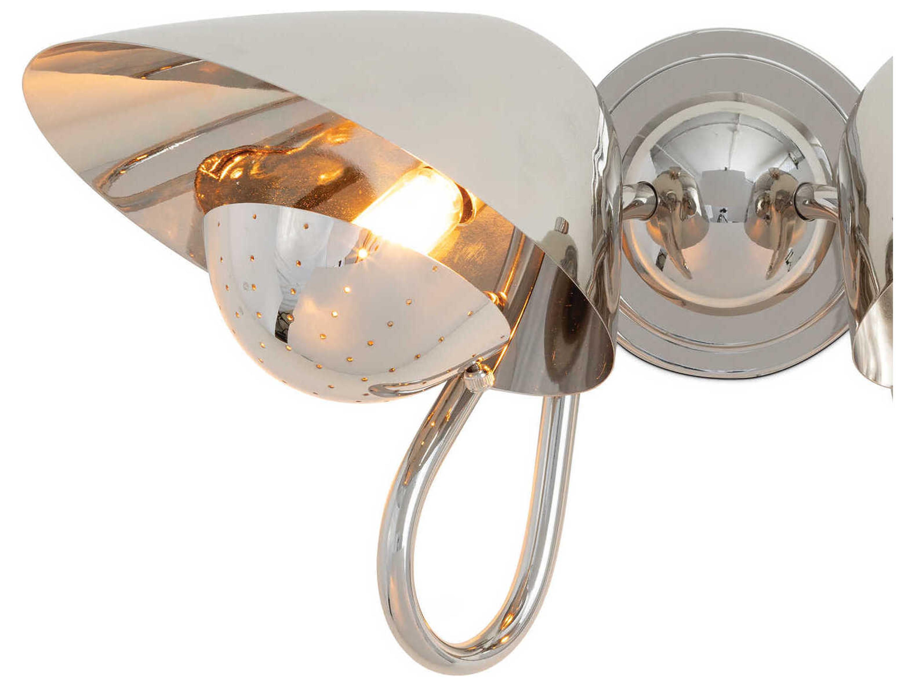 Regina Andrew Keaton 2-Light Polished Nickel Wall Sconce