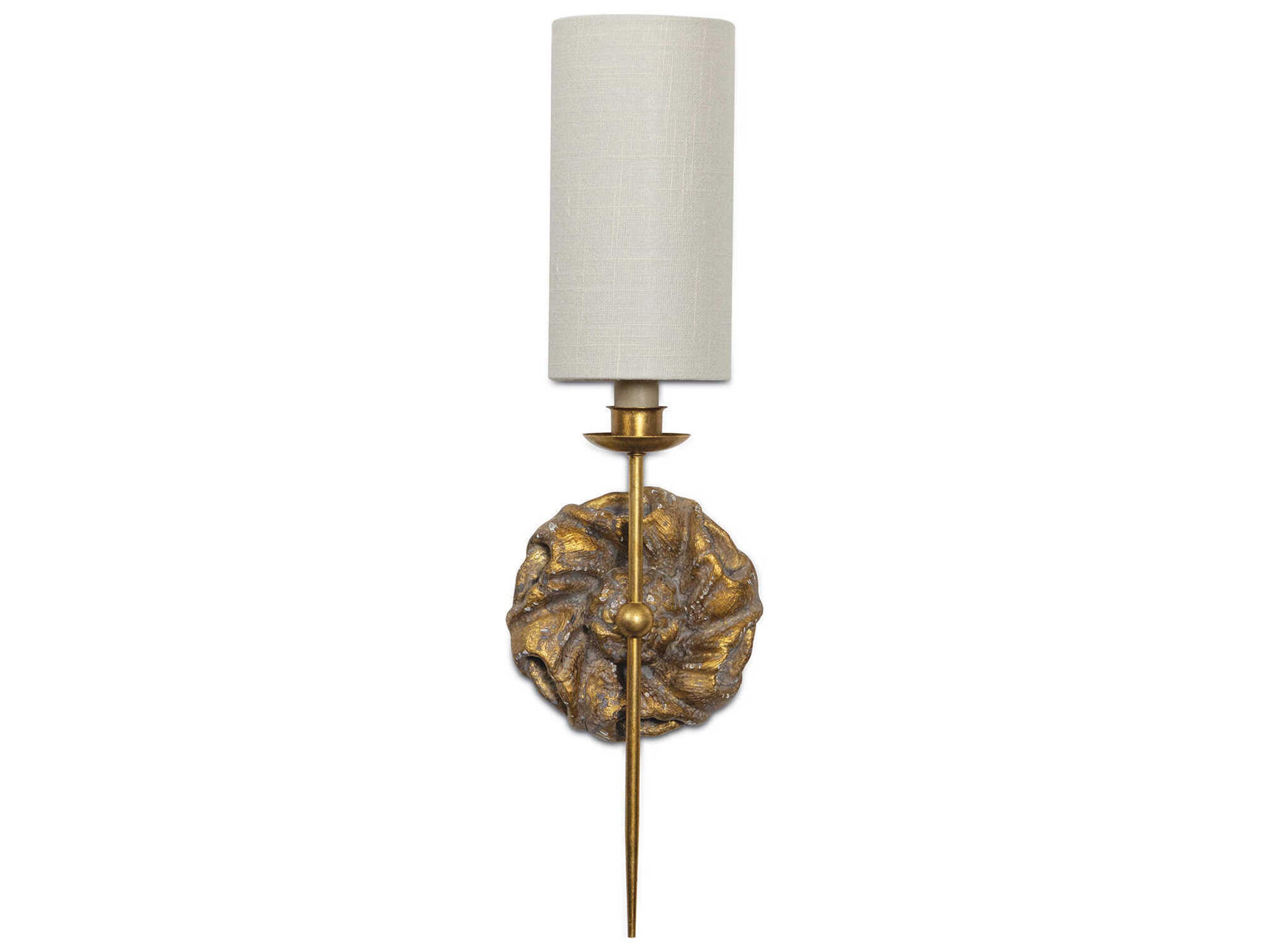 Regina Andrew Domonique 1-Light Antique Gold Wall Sconce