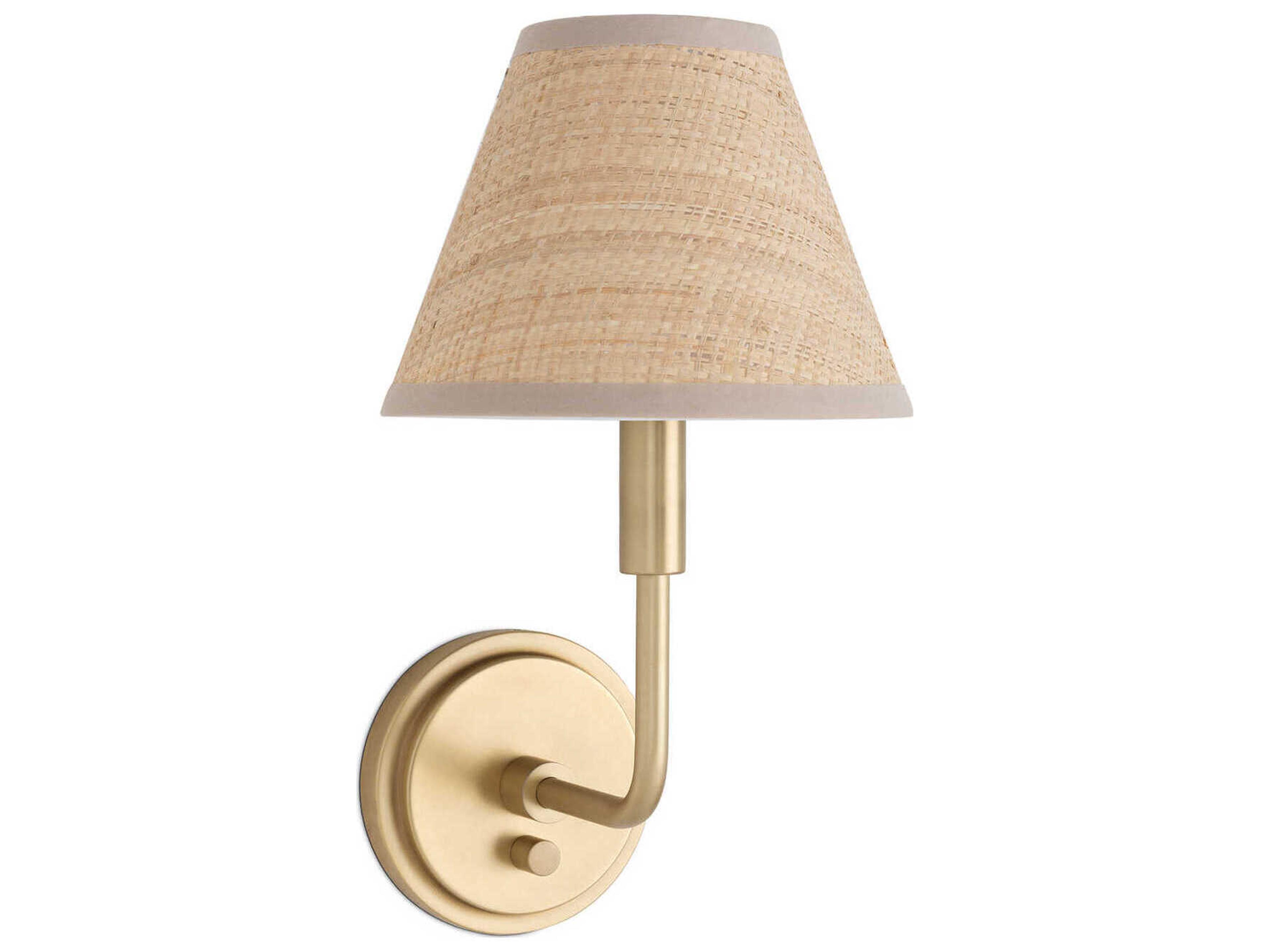 Polly 1-Light Natural Brass Wall Sconce
