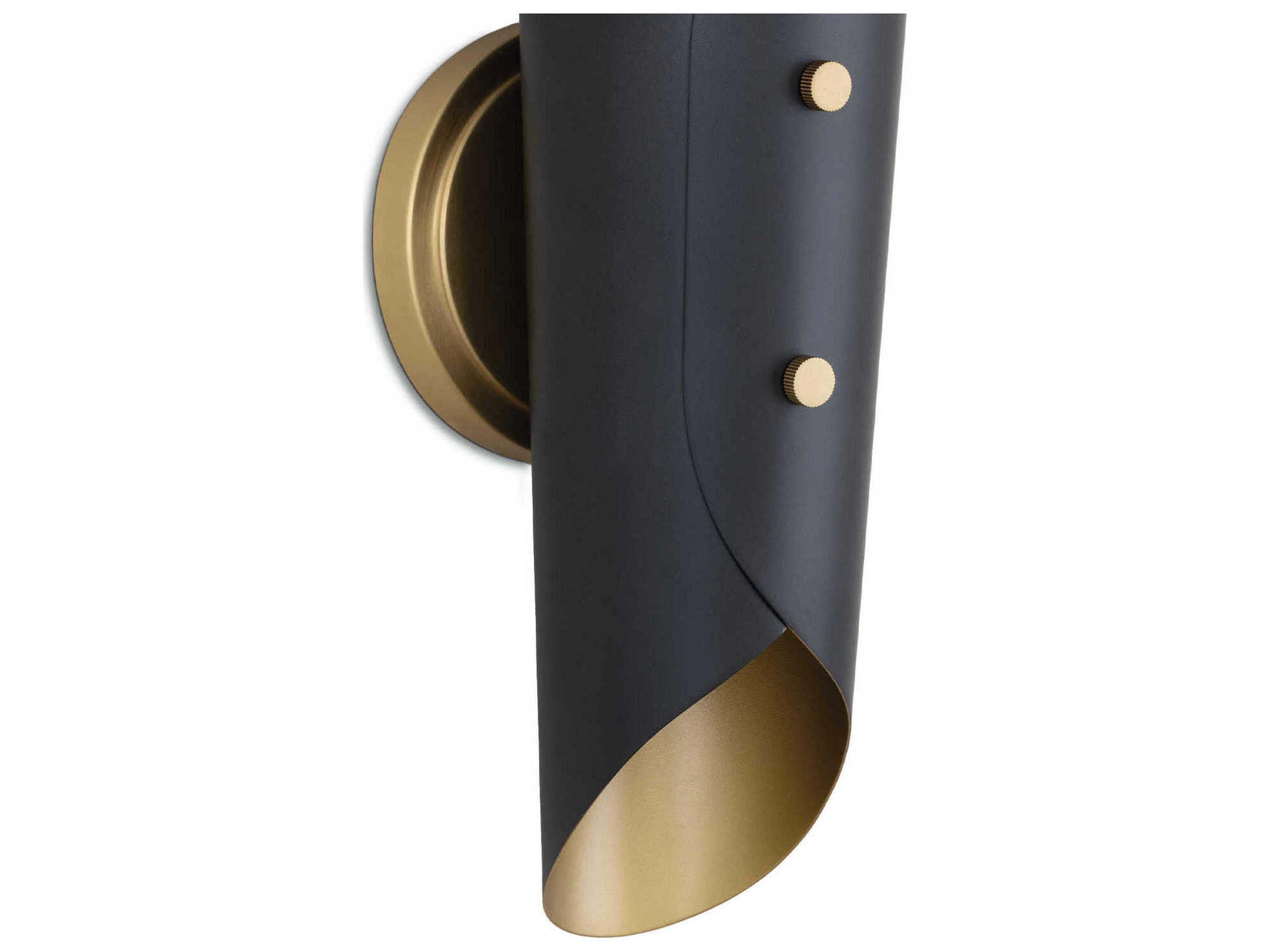 Regina Andrew Vest 2-Light Blackened Brass Wall Sconce