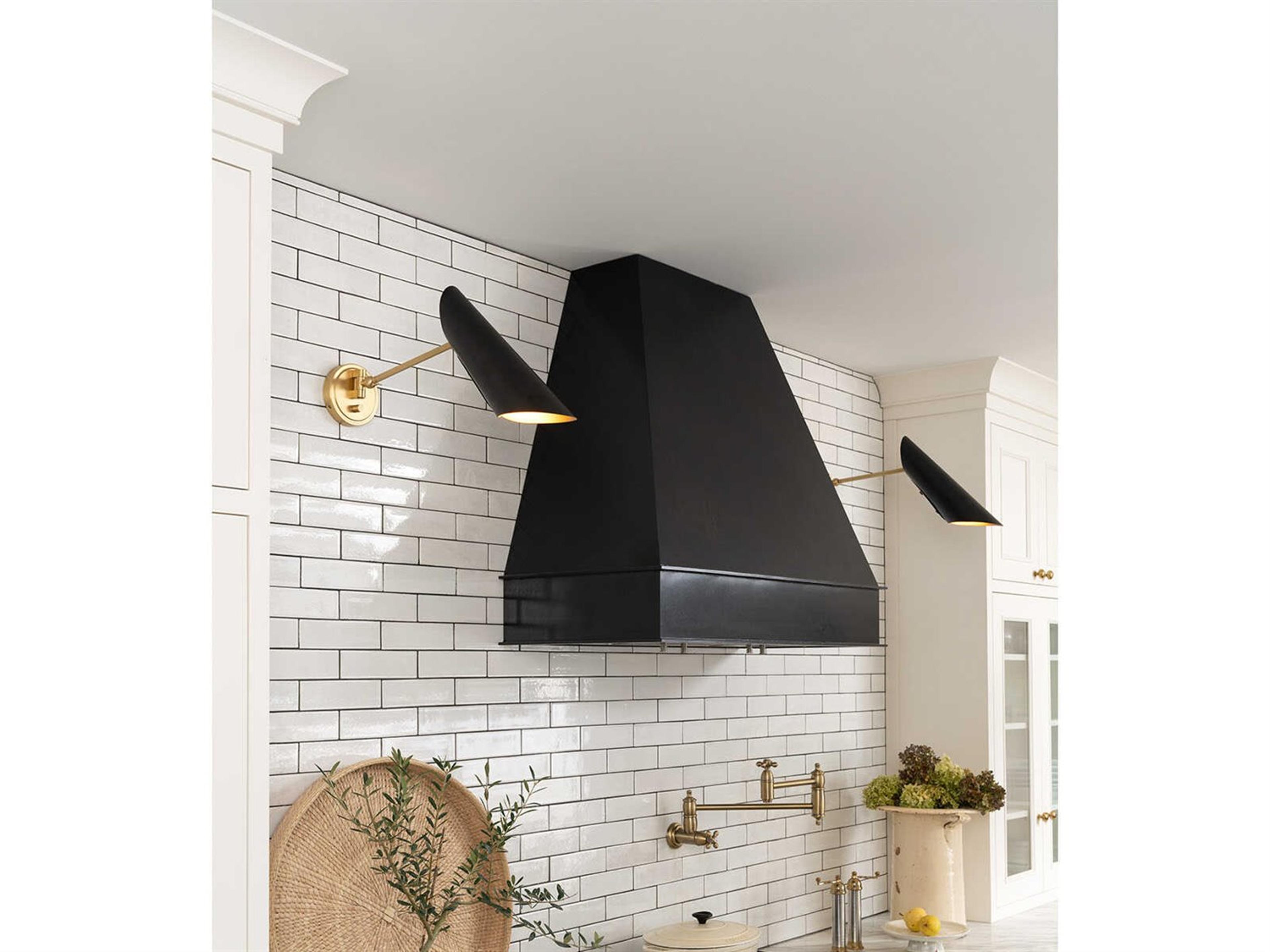 Regina Andrew Vest 1-Light Blackened Brass Swing Wall Sconce