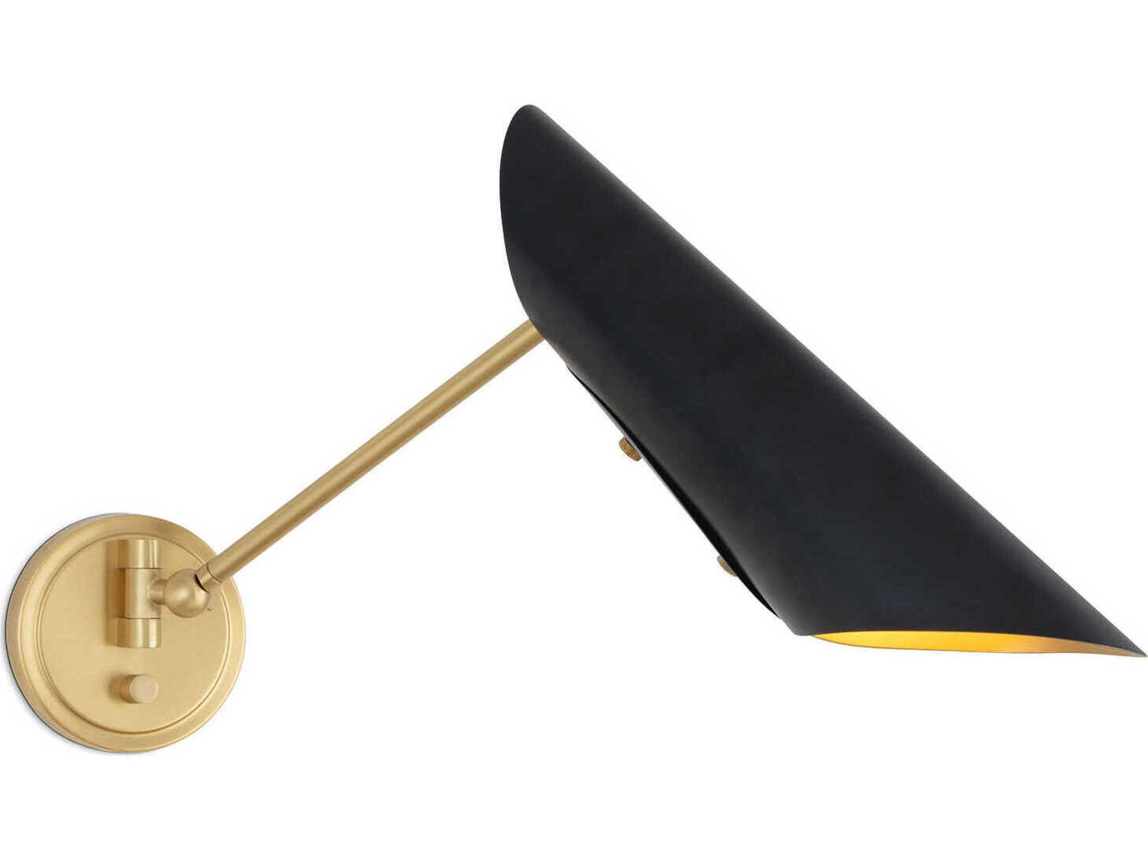 Regina Andrew Vest 1-Light Blackened Brass Swing Wall Sconce
