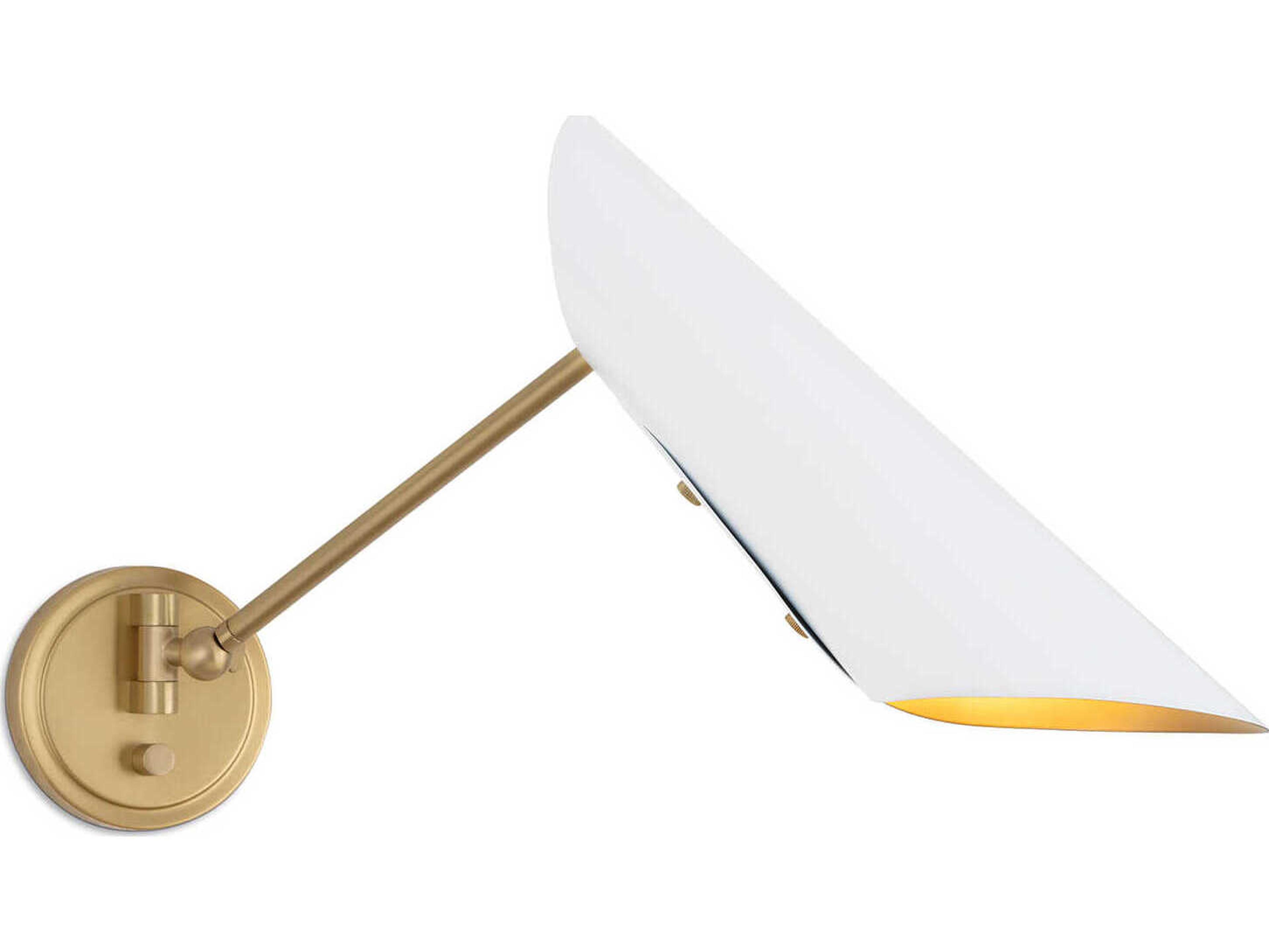 Regina Andrew Vest 1-Light White Swing Wall Sconce