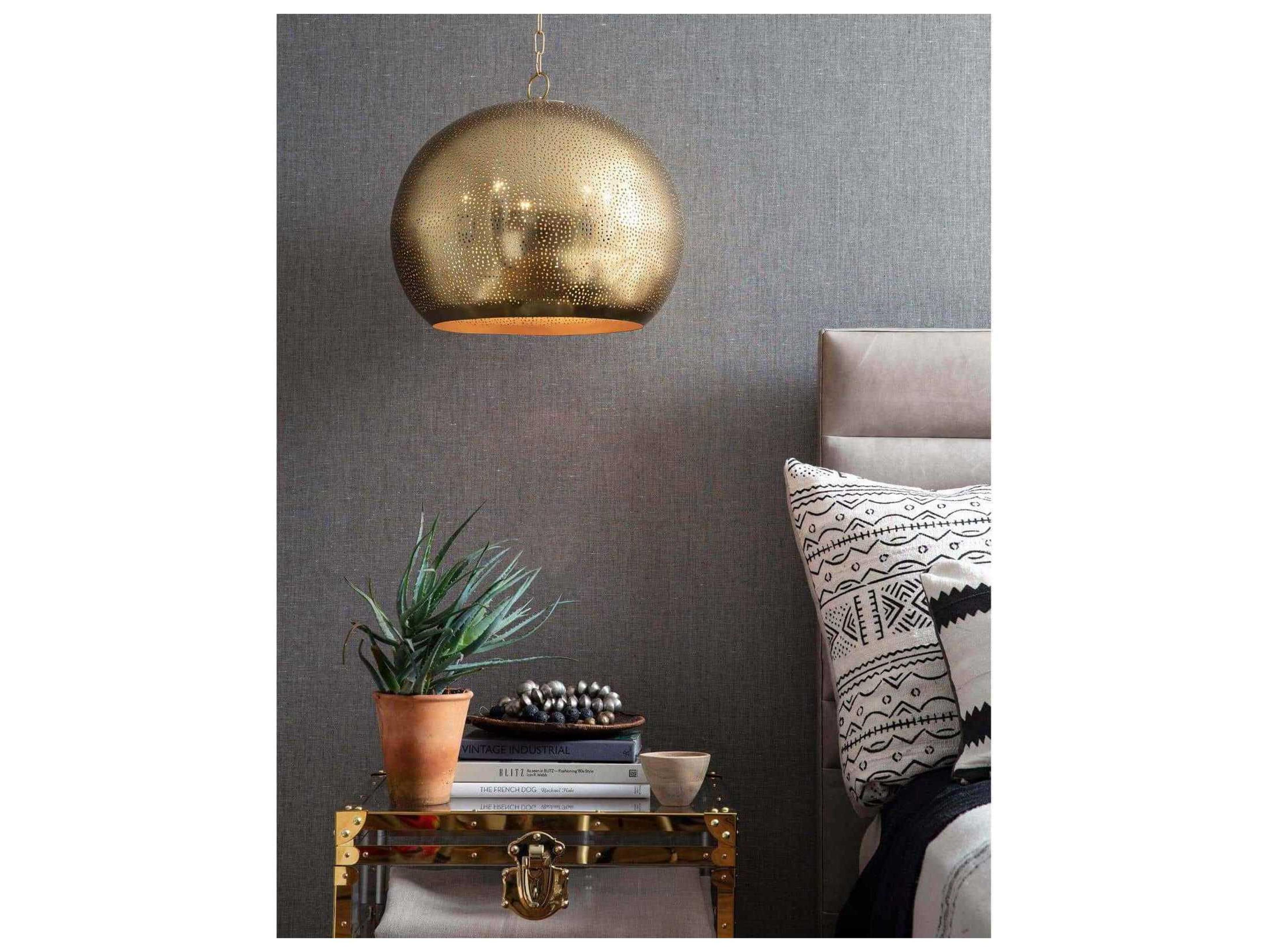 Regina Andrew 5-Light Natural Brass Globe Pendant