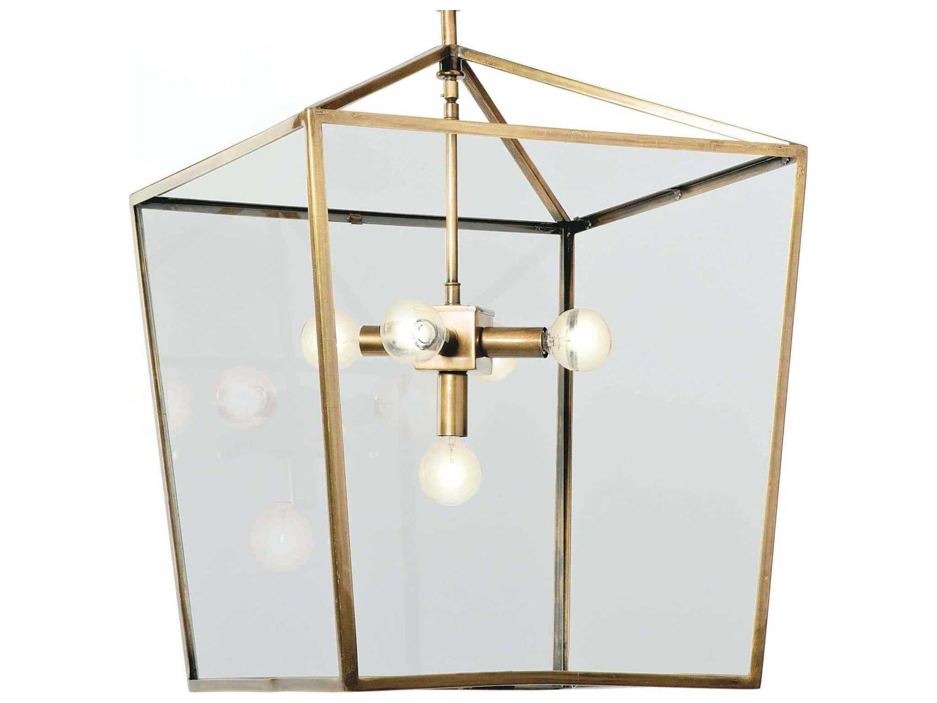Regina Andrew Camden 5-Light Natural Brass Glass Pendant