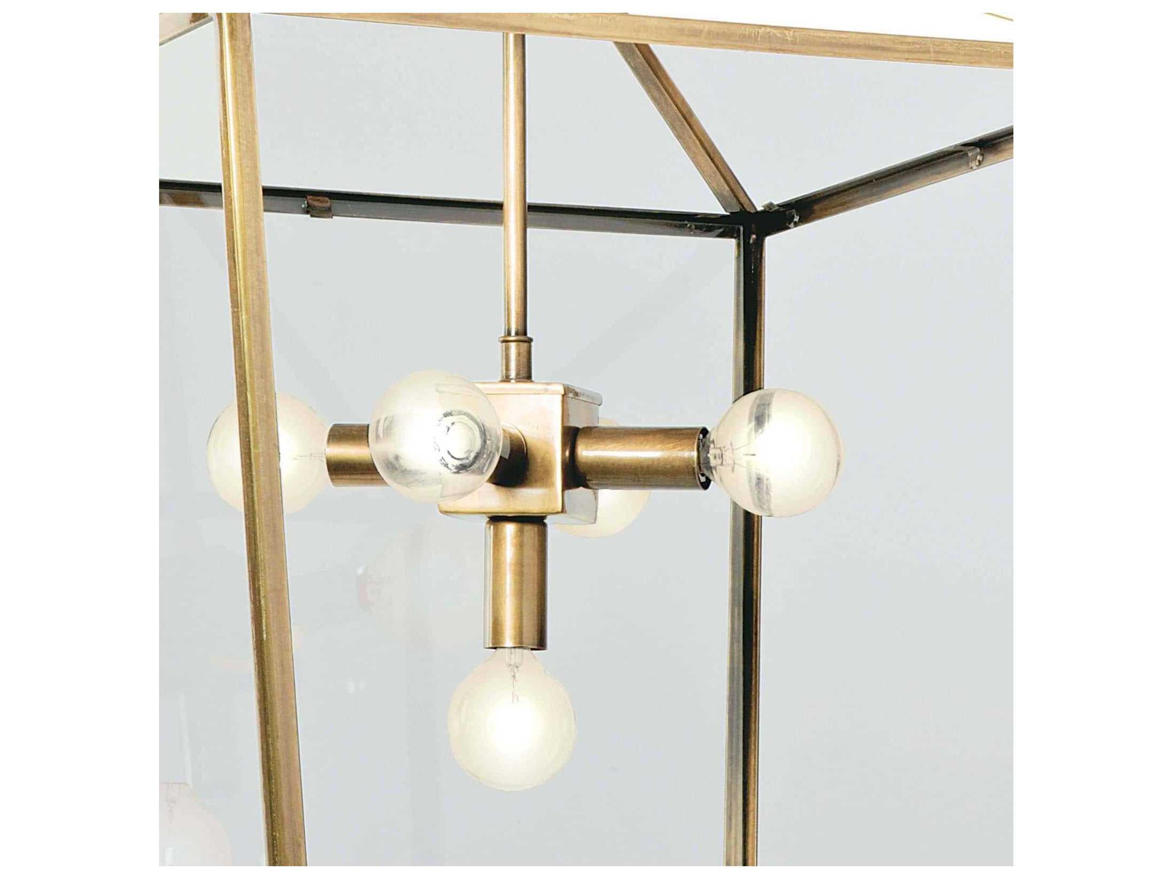 Regina Andrew Camden 5-Light Natural Brass Glass Pendant