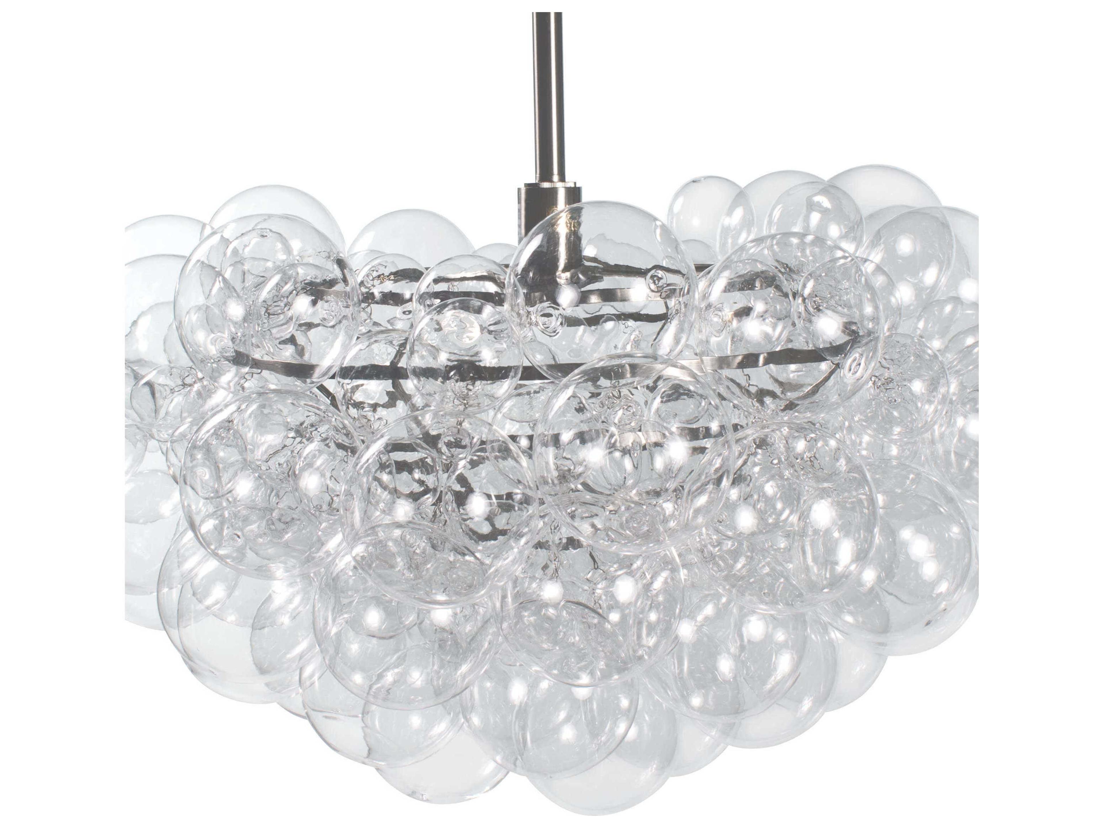 Regina Andrew Bubbles 1-Light Brushed Nickel Clear Globe Pendant
