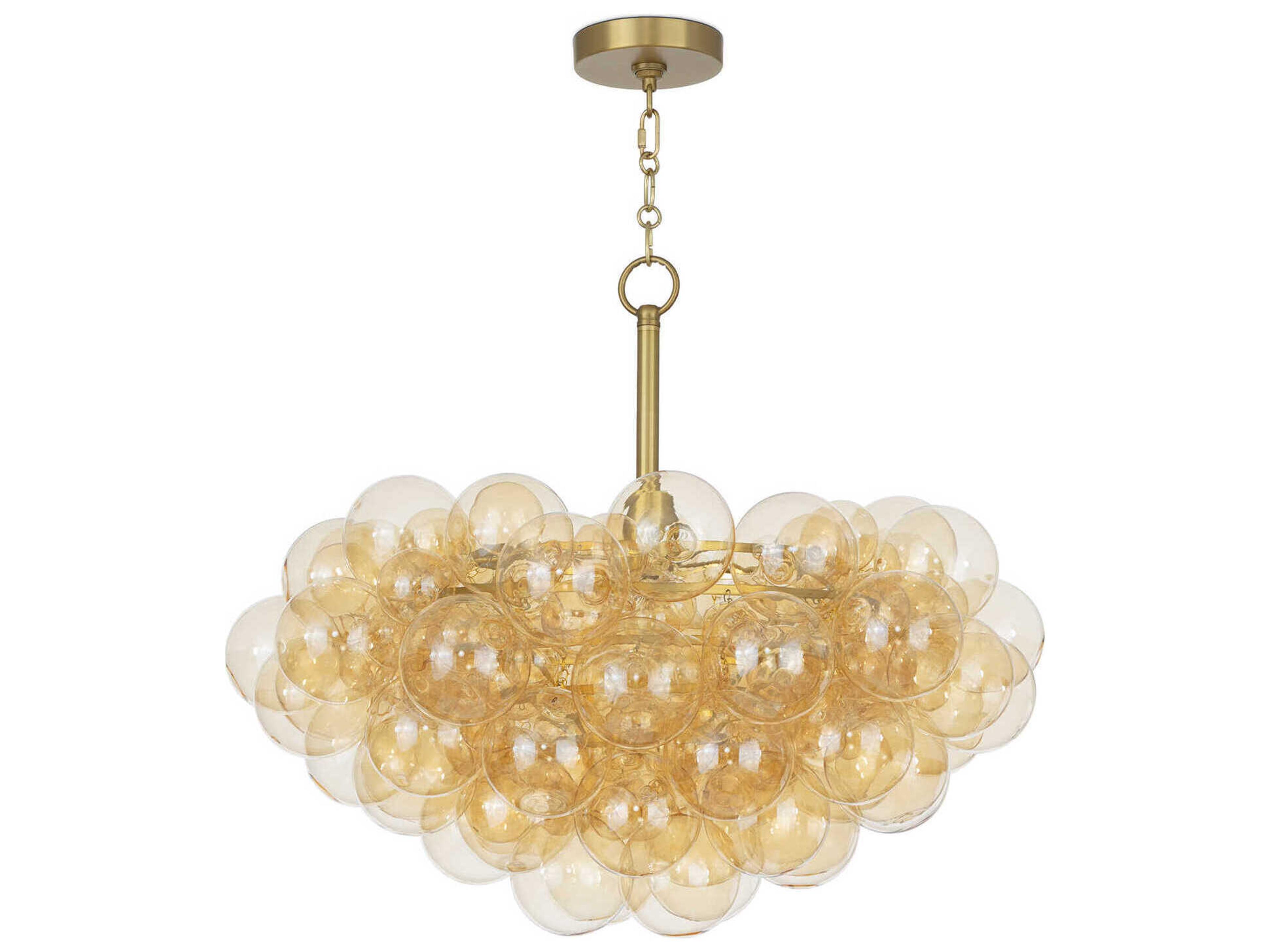 Regina Andrew Bubbles 1-Light Natural Brass Yellow Globe Pendant
