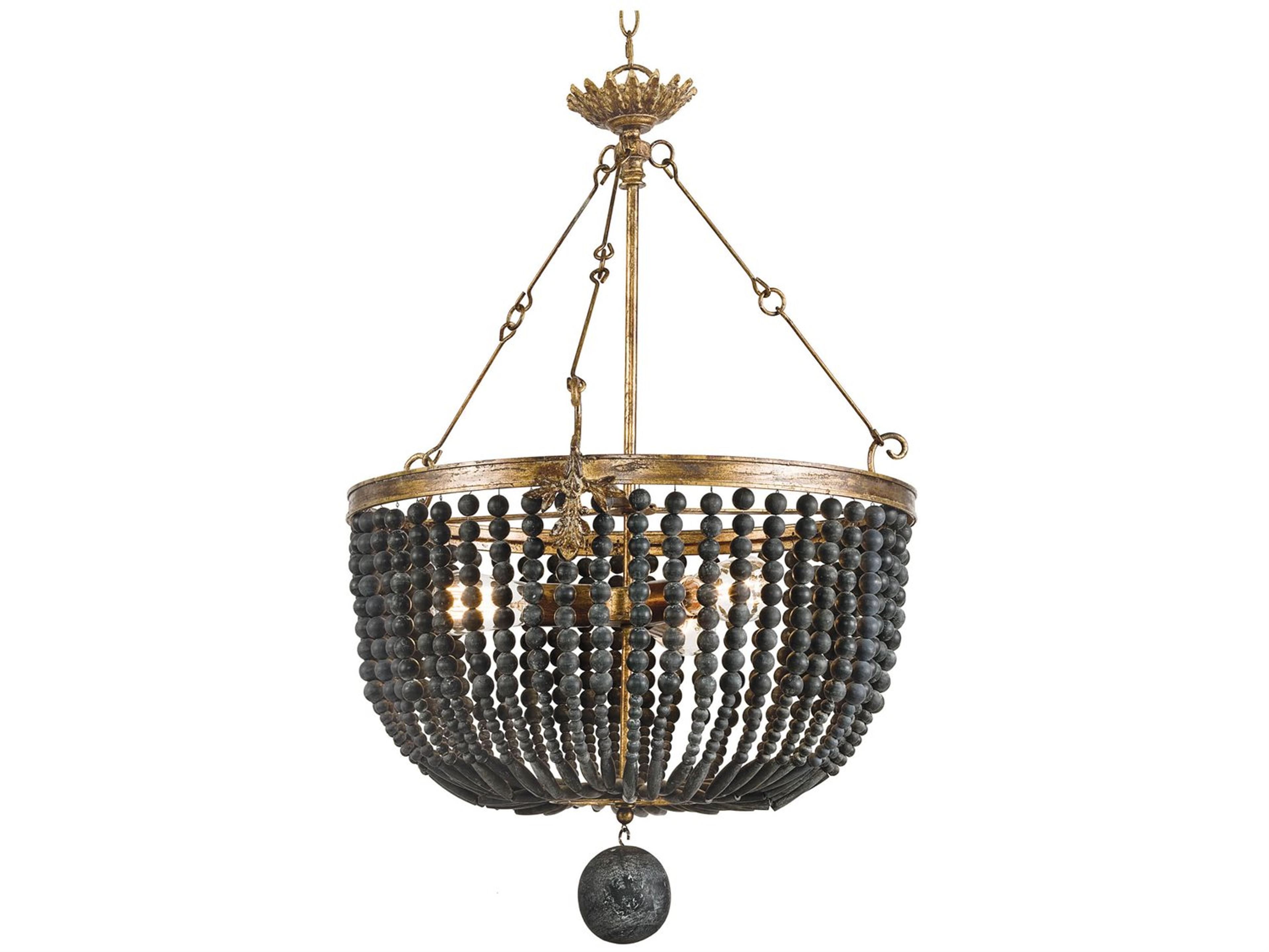 Fabian 3-Light Black Gold Pendant