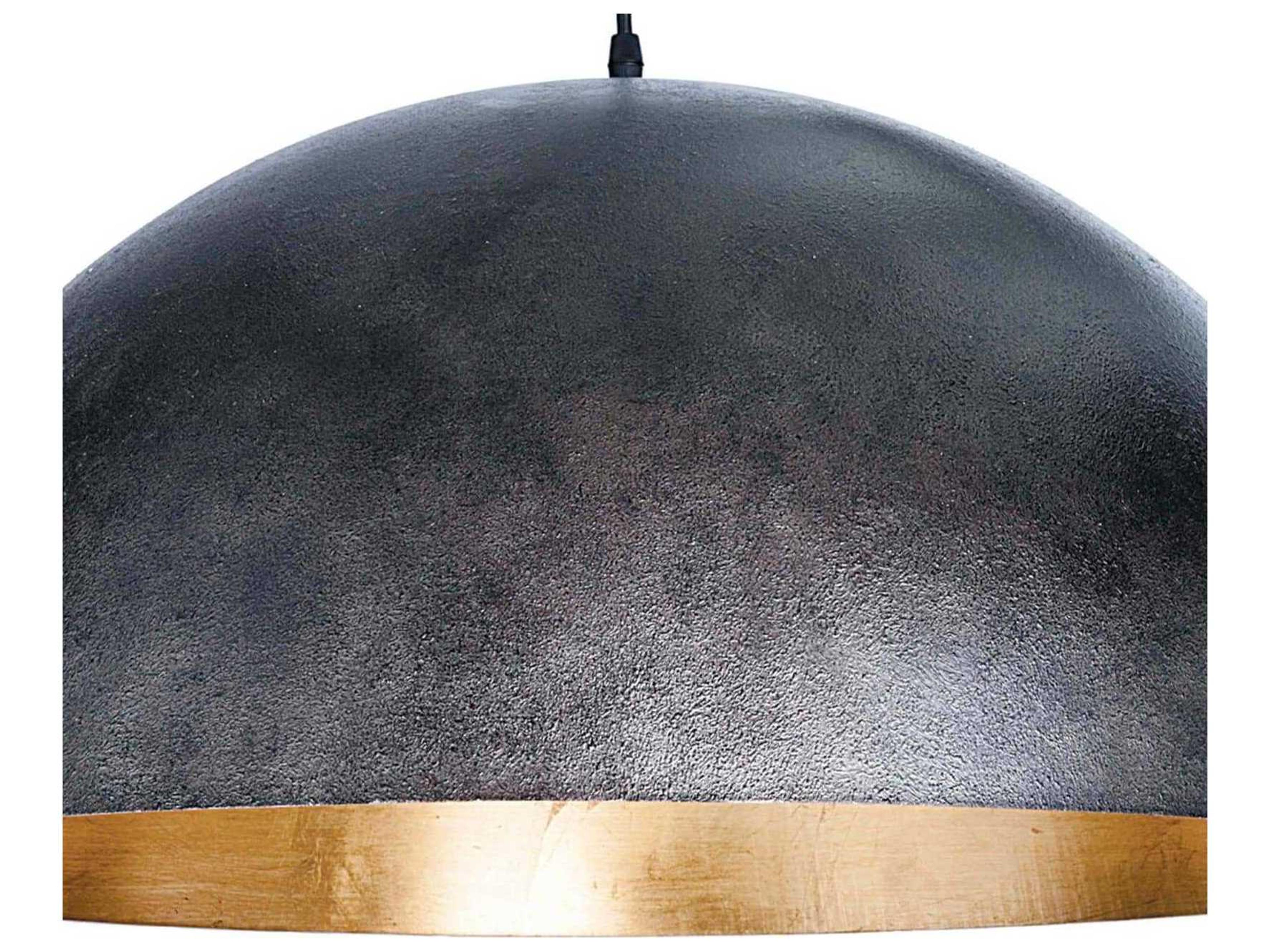 Regina Andrew Sigmund 1-Light Blackened Steel Dome Pendant