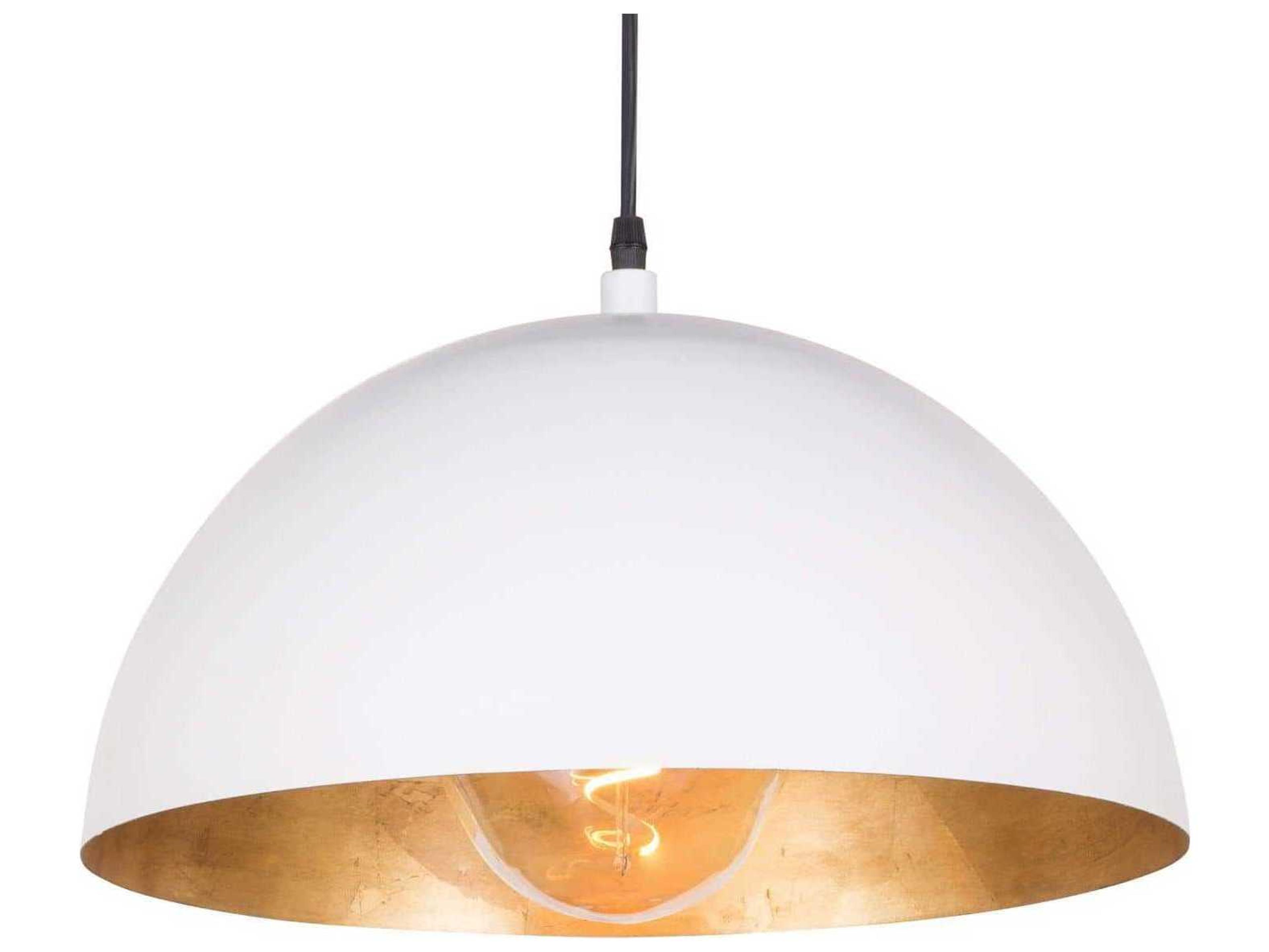 Regina Andrew Sigmund 1-Light White Dome Pendant