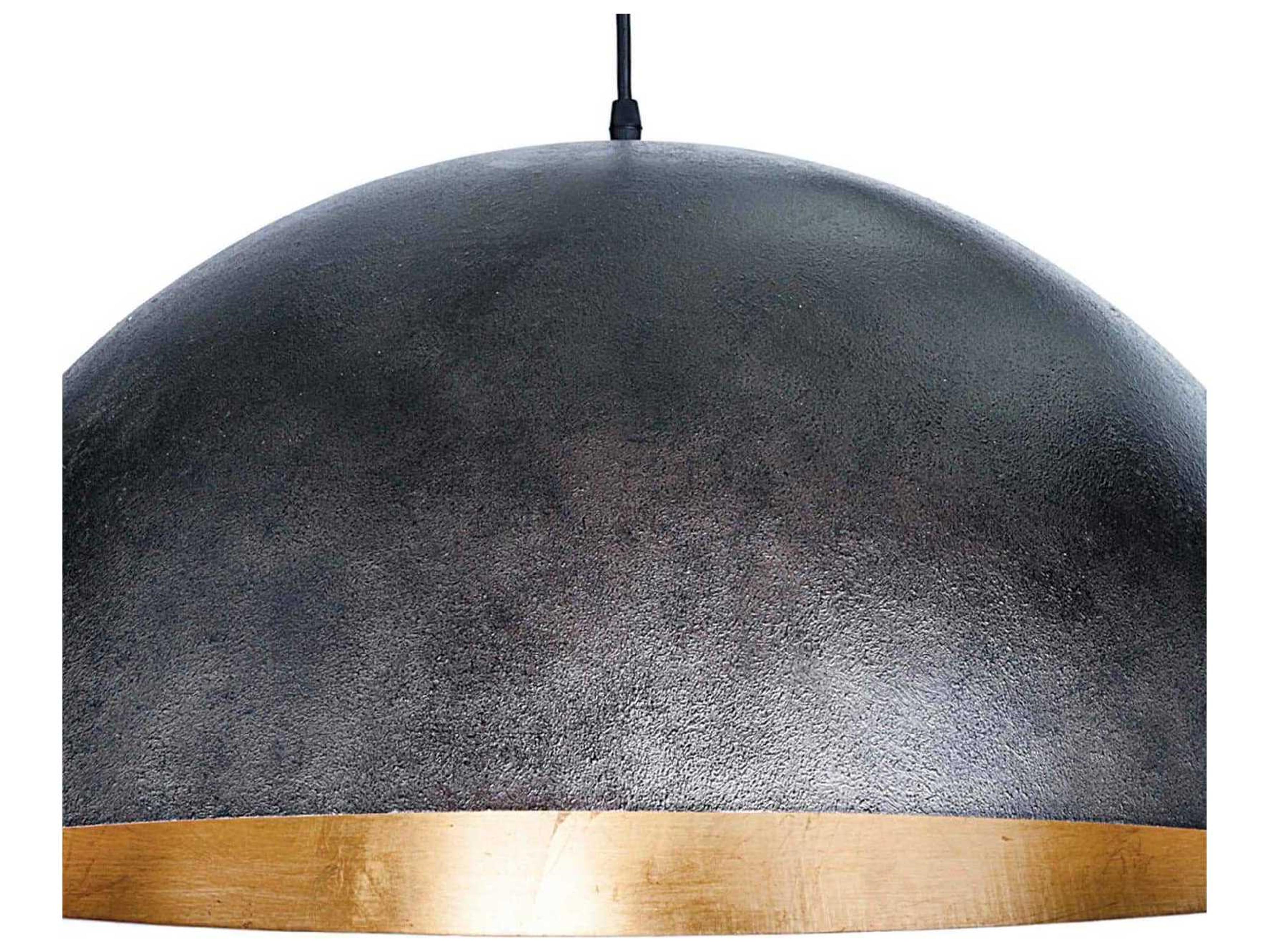 Regina Andrew Sigmund 1-Light Black & Gold Bowl Linear Pendant