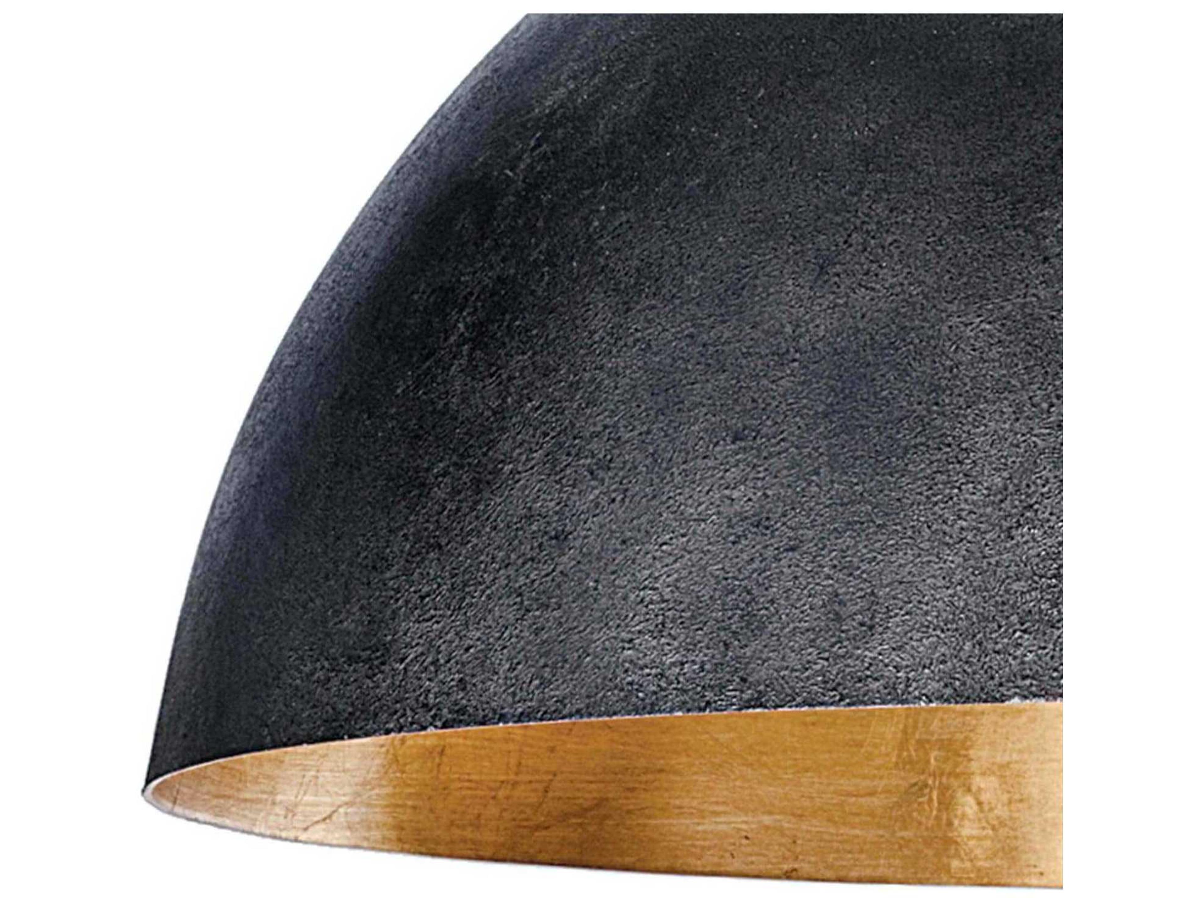 Regina Andrew Sigmund 1-Light Black & Gold Bowl Linear Pendant