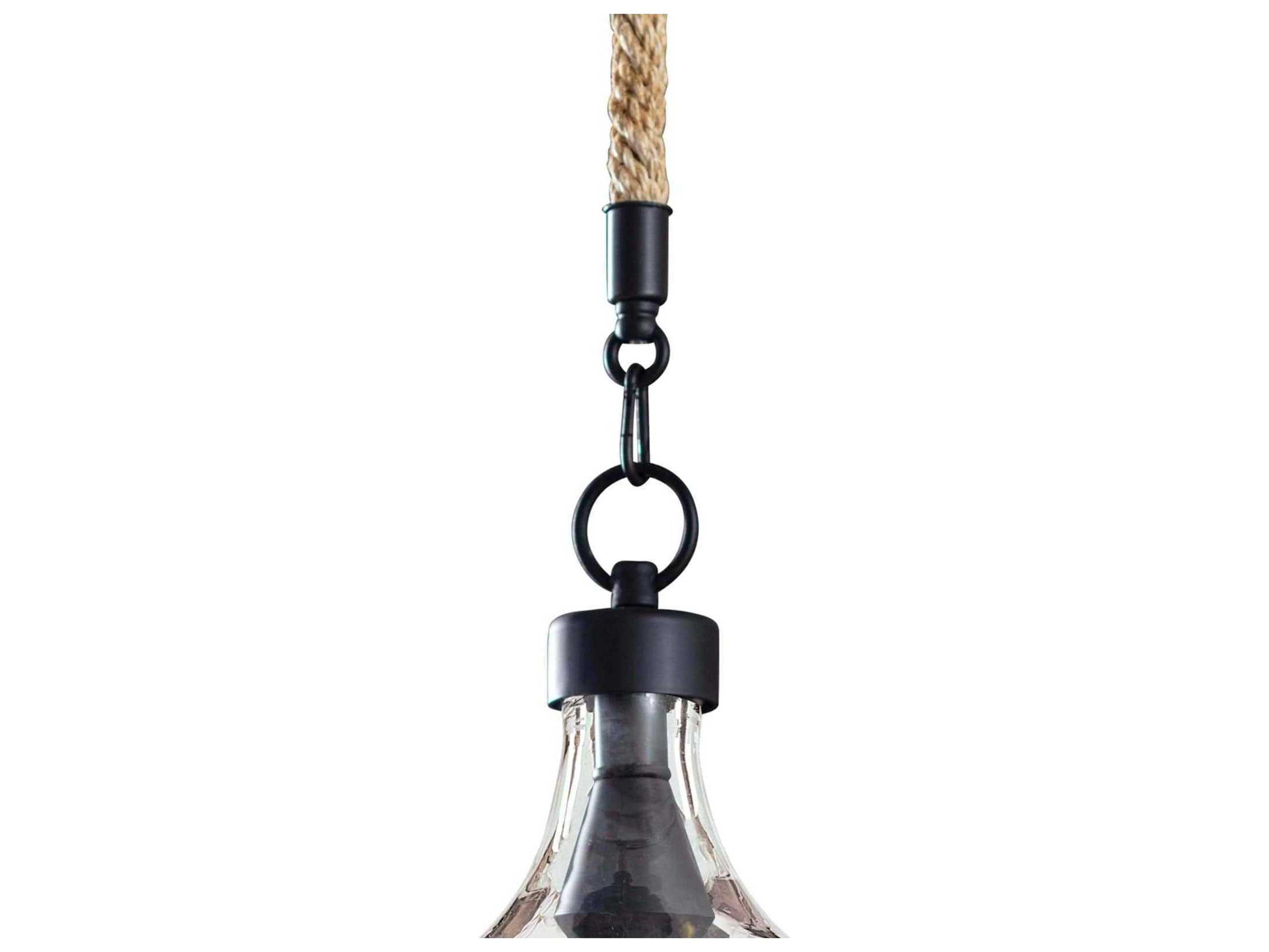 Regina Andrew Demi 3-Light Blackened Steel Glass Bell Pendant