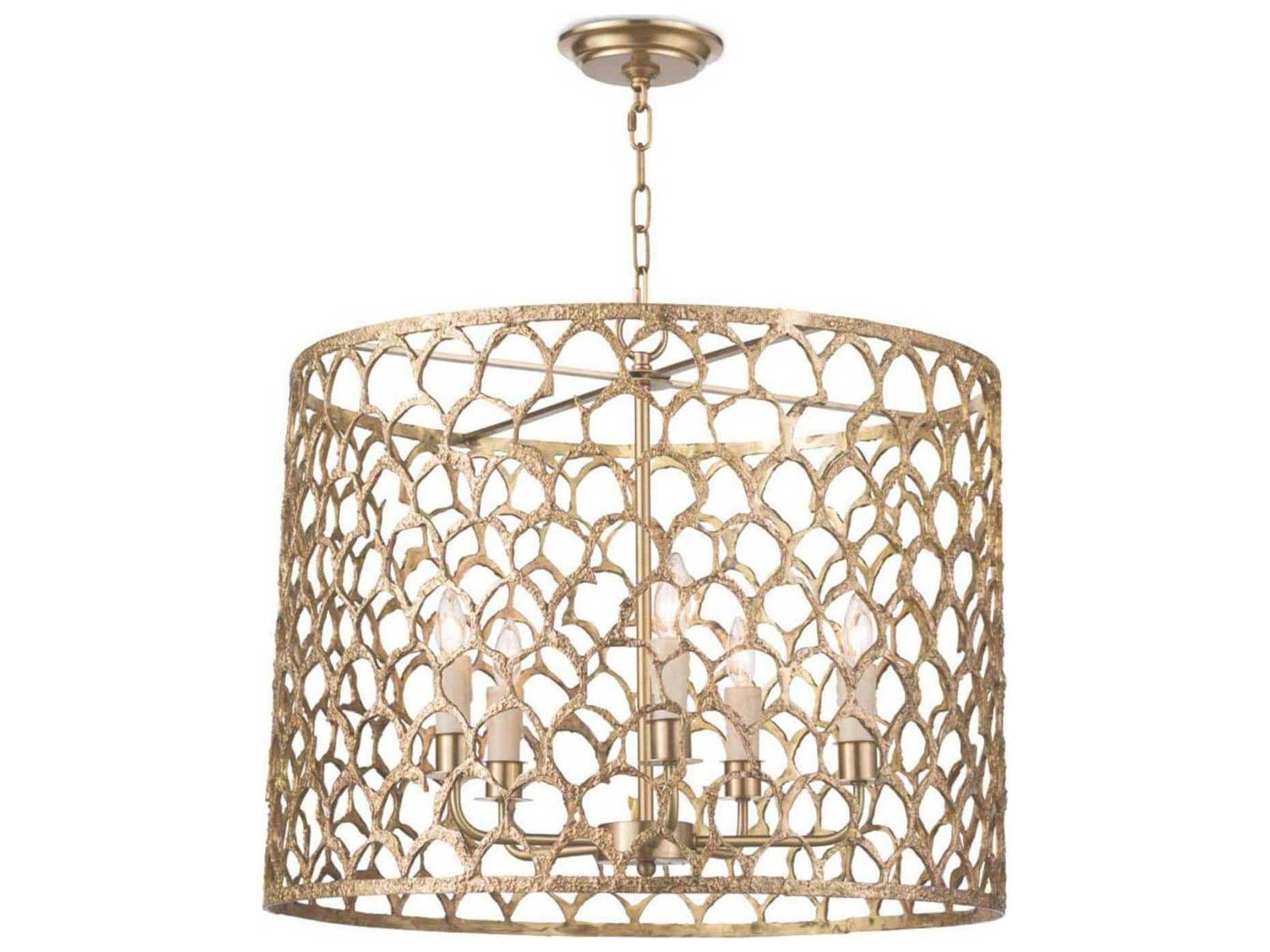 Regina Andrew 5-Light Natural Brass Candelabra Drum Chandelier