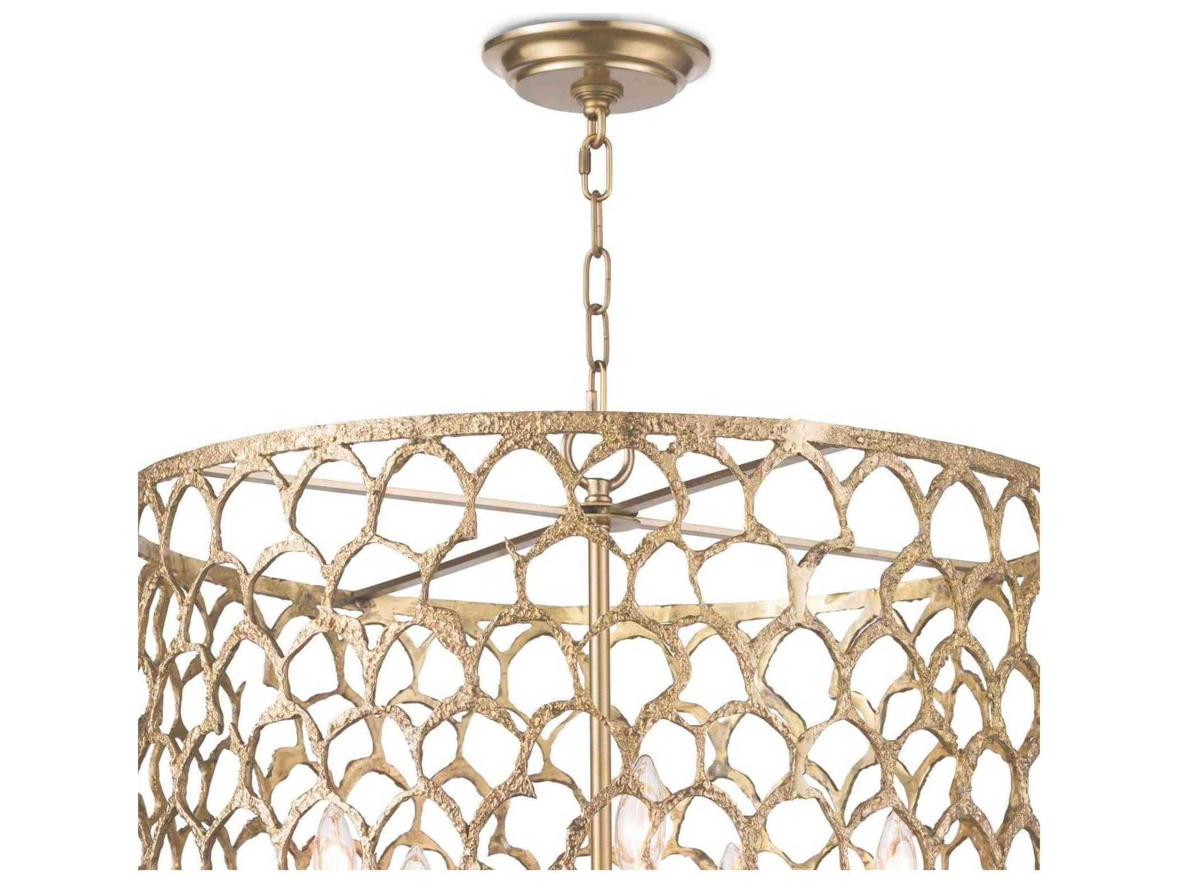 Regina Andrew 5-Light Natural Brass Candelabra Drum Chandelier