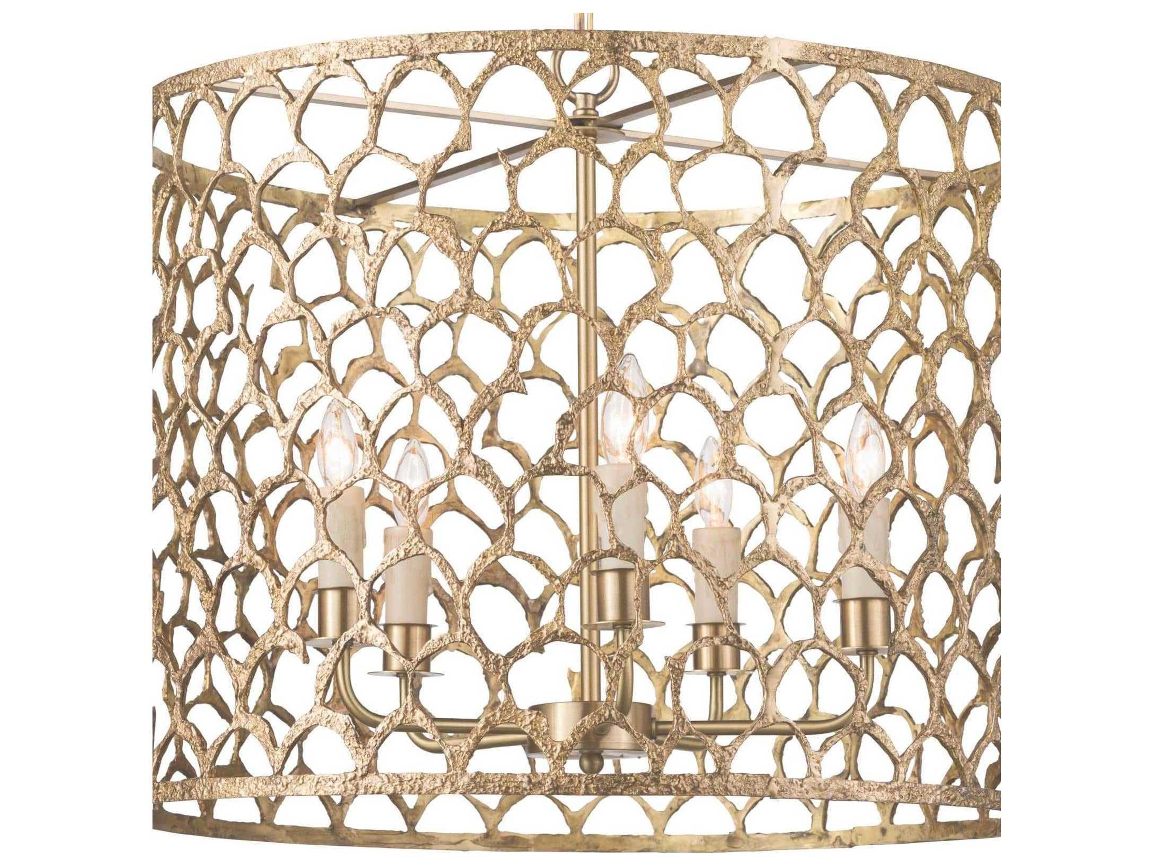 Regina Andrew 5-Light Natural Brass Candelabra Drum Chandelier