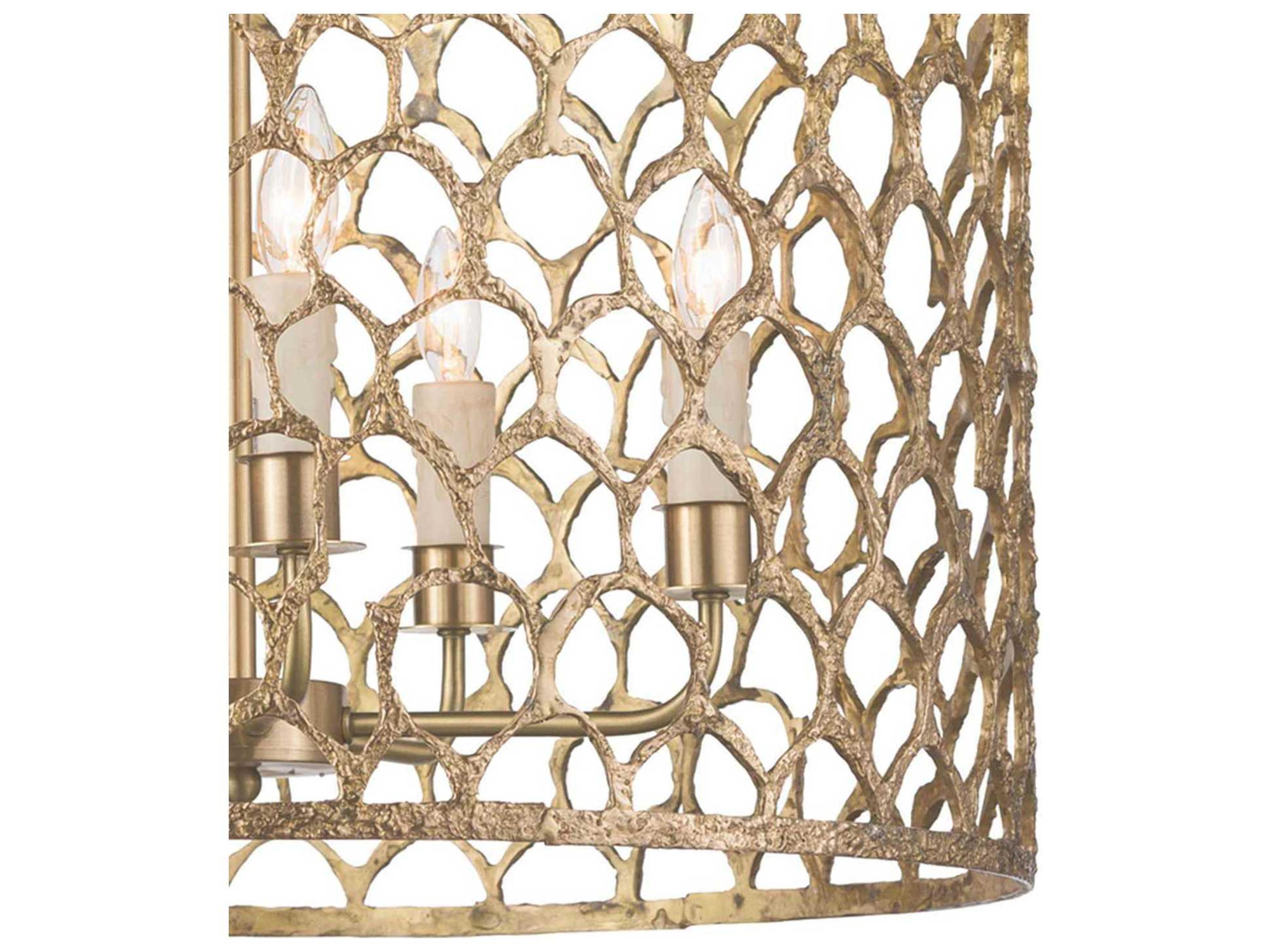 Regina Andrew 5-Light Natural Brass Candelabra Drum Chandelier