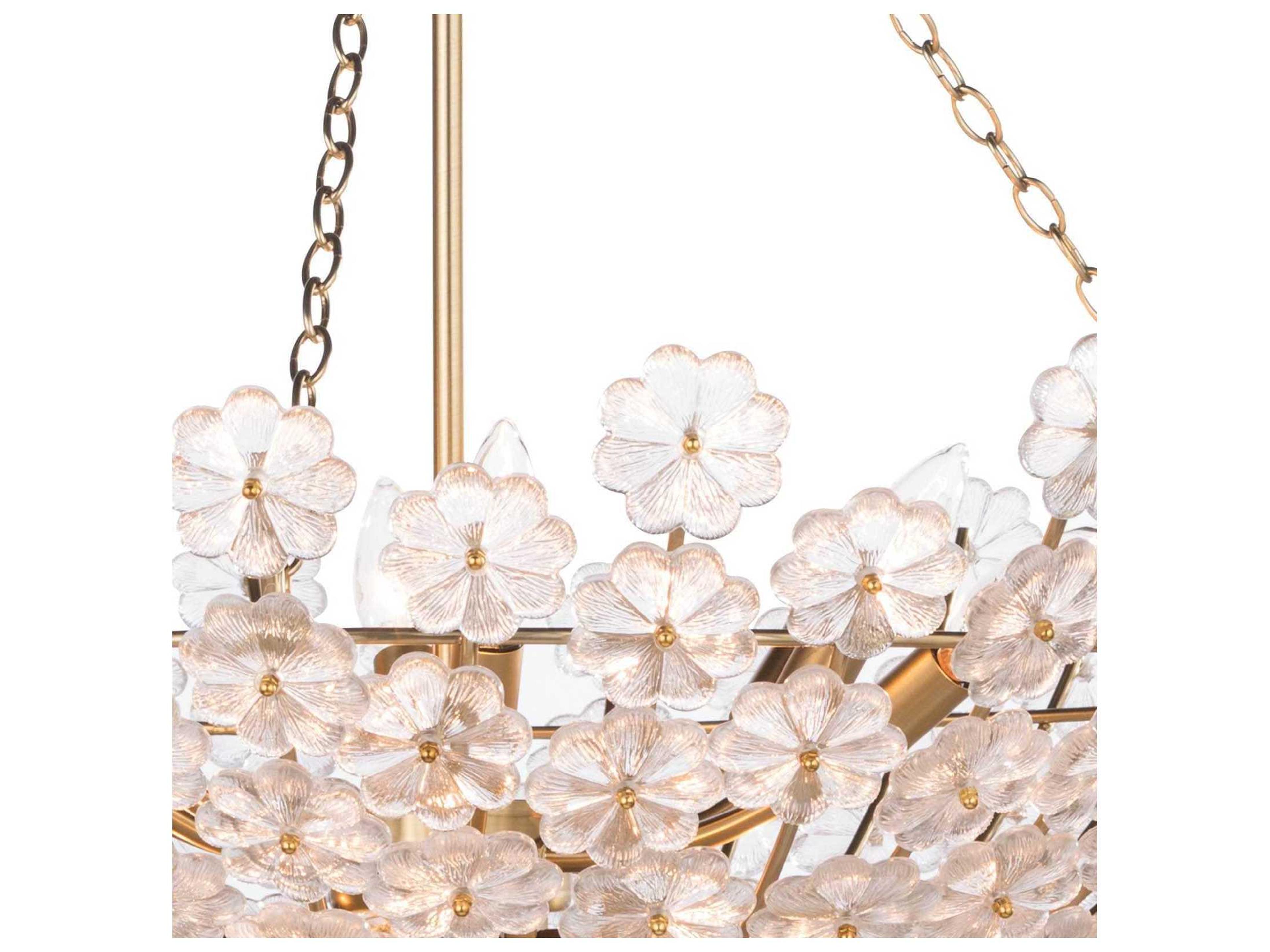 Regina Andrew Charlotte 12-Light Natural Brass Bowl Chandelier