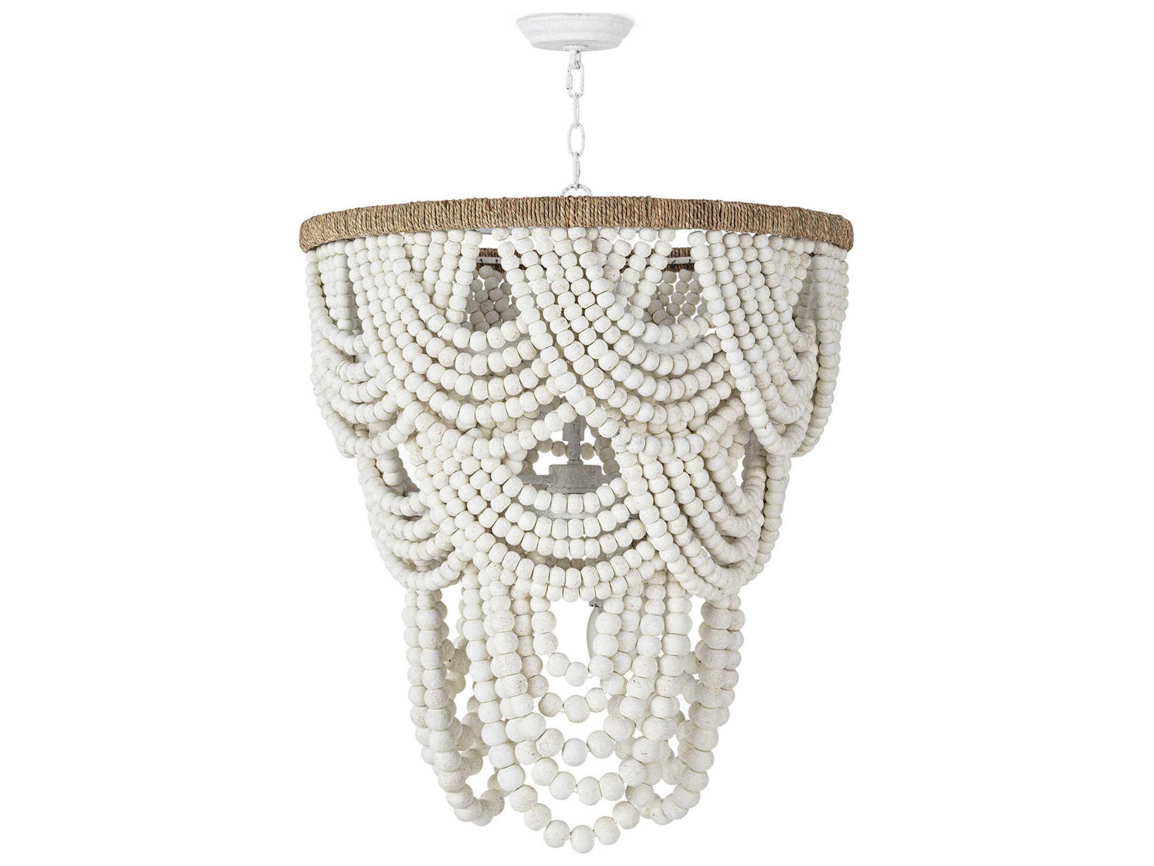 Regina Andrew 6-Light White Wood Chandelier