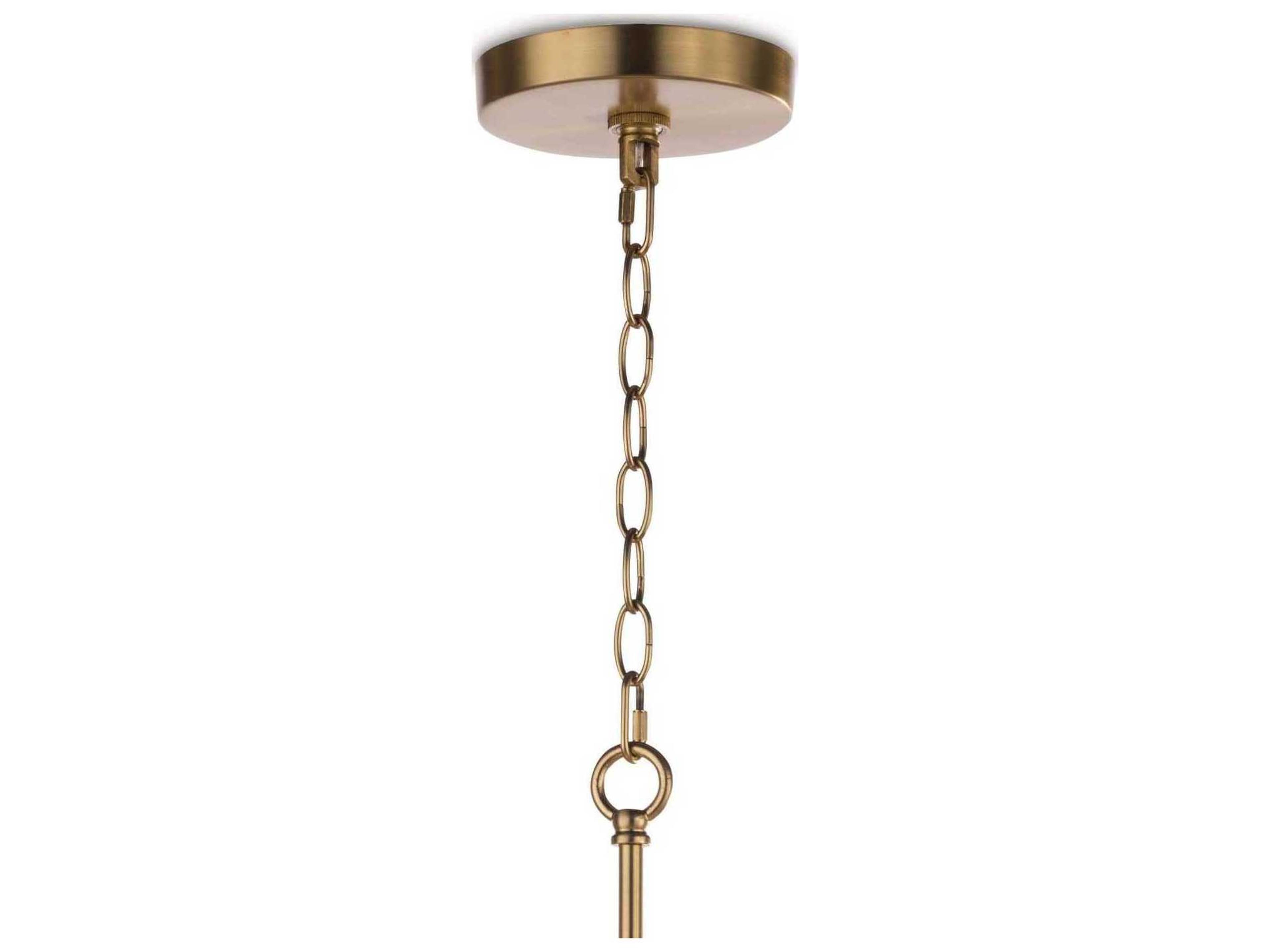 Regina Andrew Charlotte 6-Light Natural Brass Glass Cylinder Mini Pendant