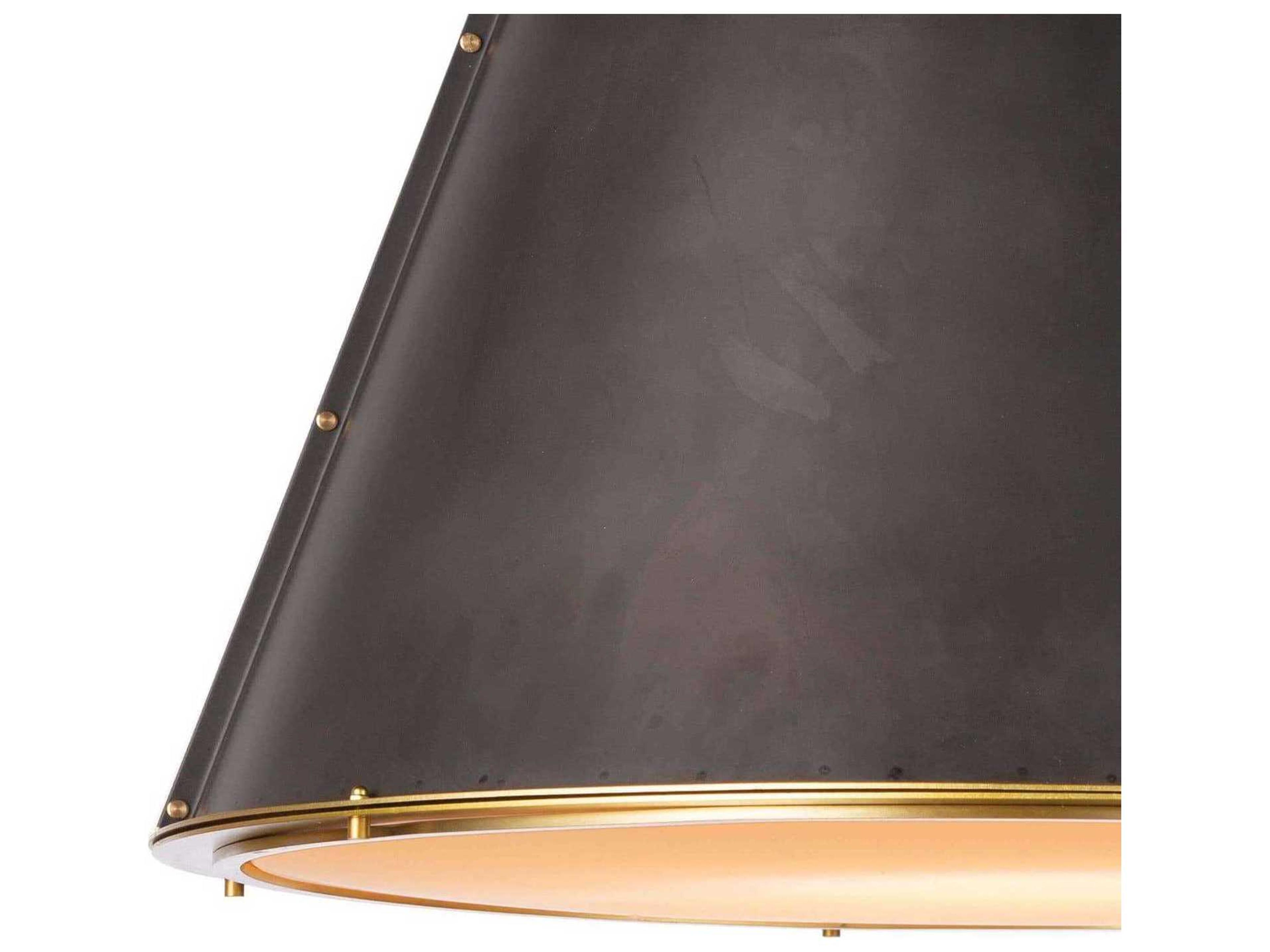 Regina Andrew French Maid 3-Light Blackened Brass Pendant