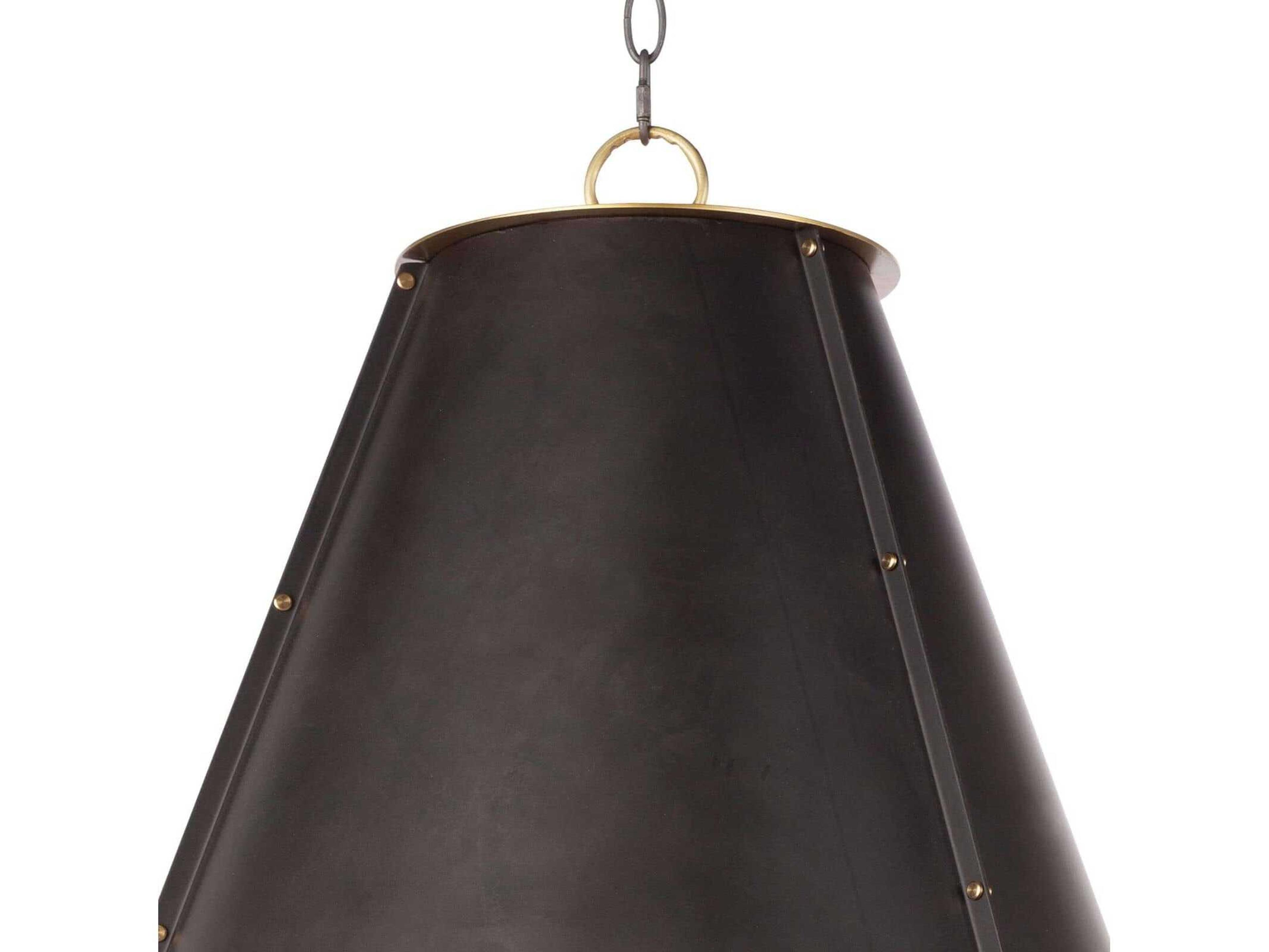 Regina Andrew French Maid 3-Light Blackened Brass Pendant