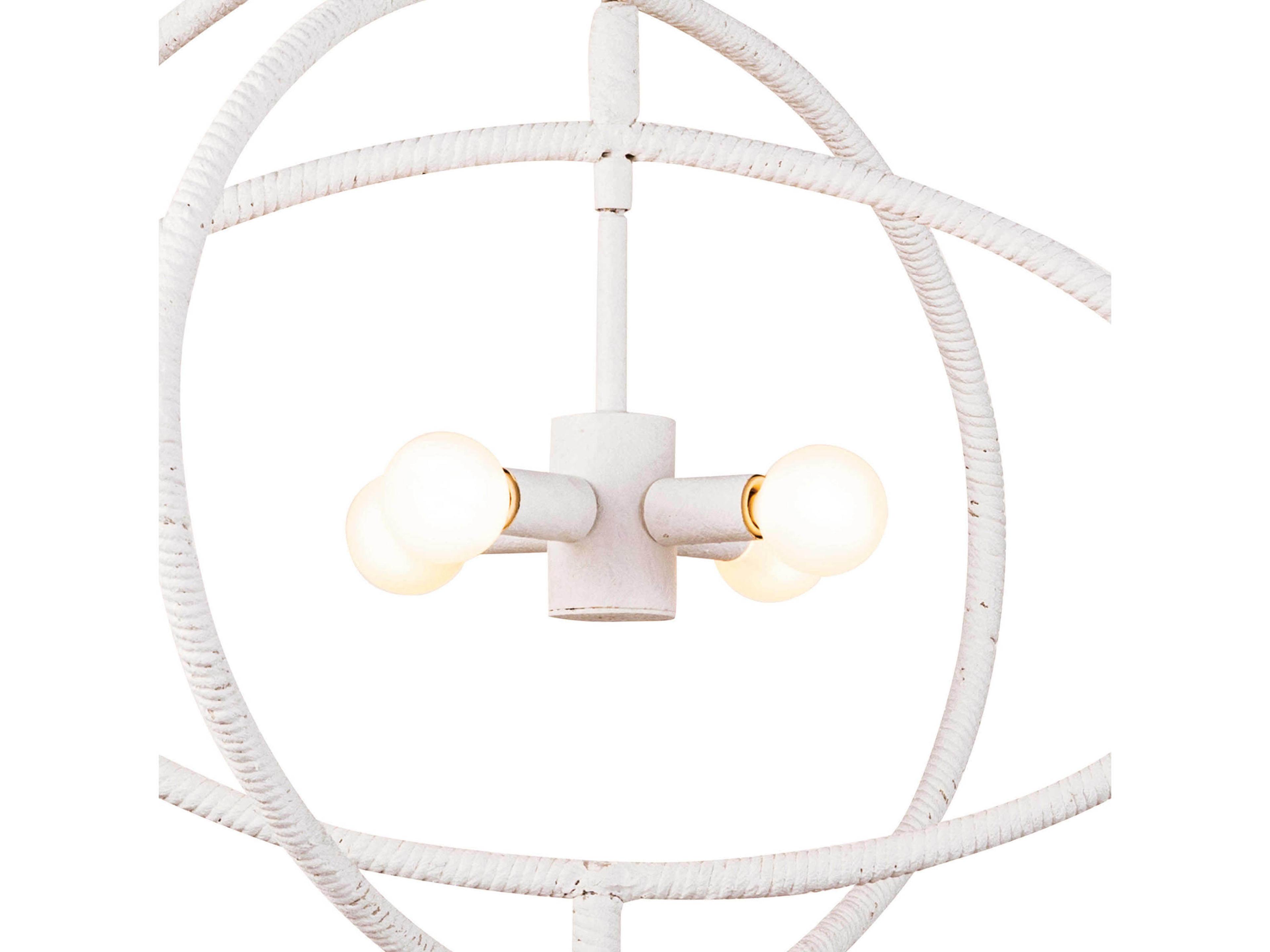 Regina Andrew 4-Light White Geometric Round Pendant