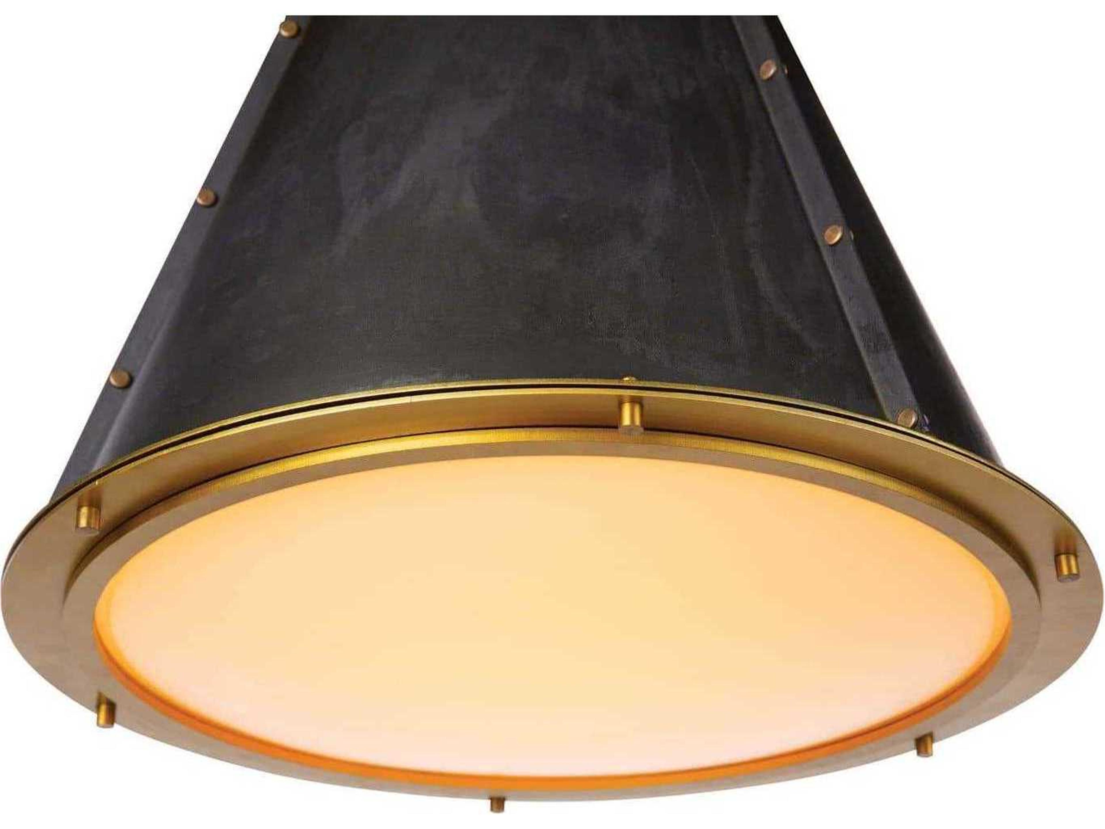 Regina Andrew French Maid 1-Light Blackened Brass Pendant