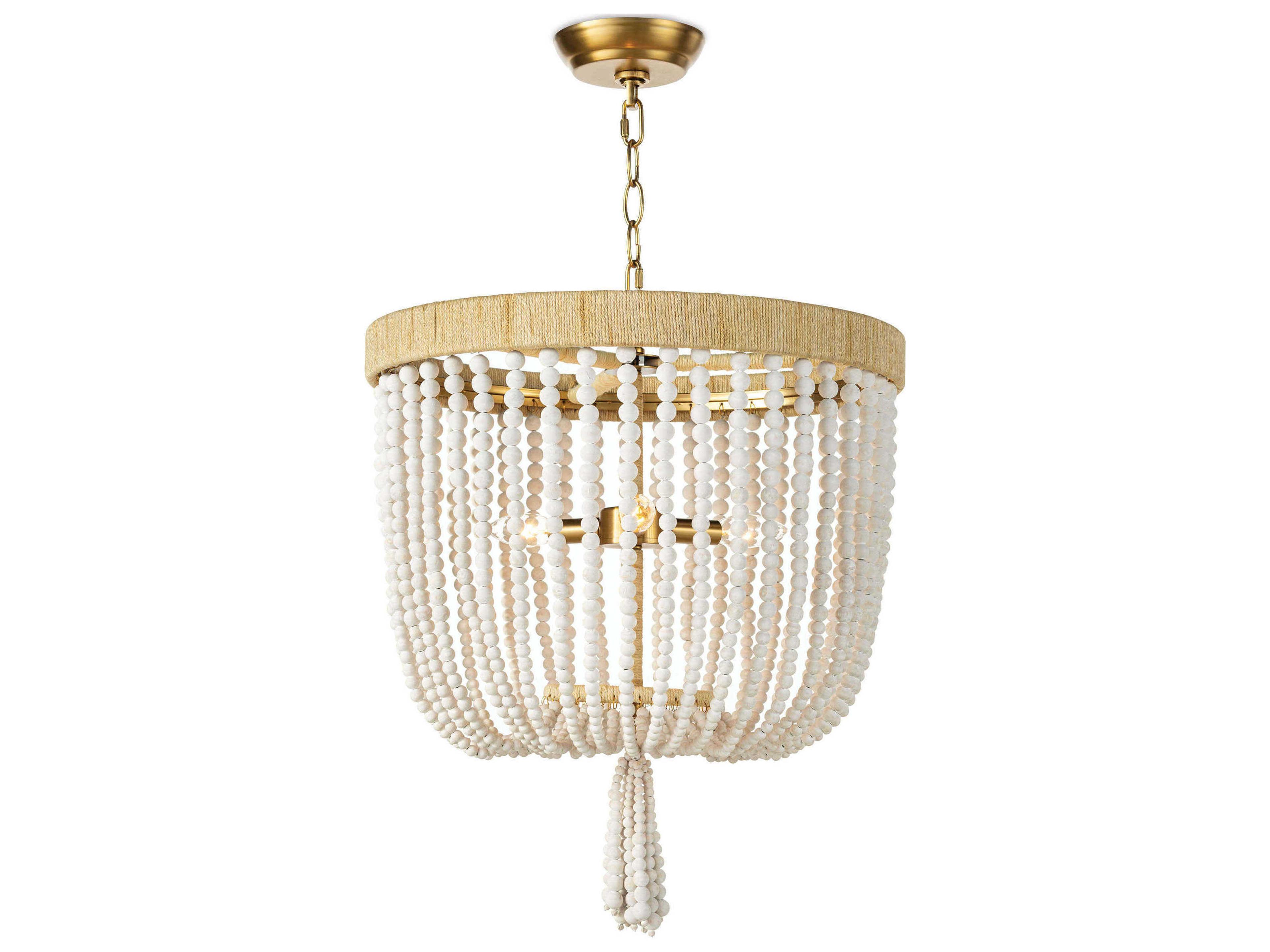 Milos 3-Light White Chandelier