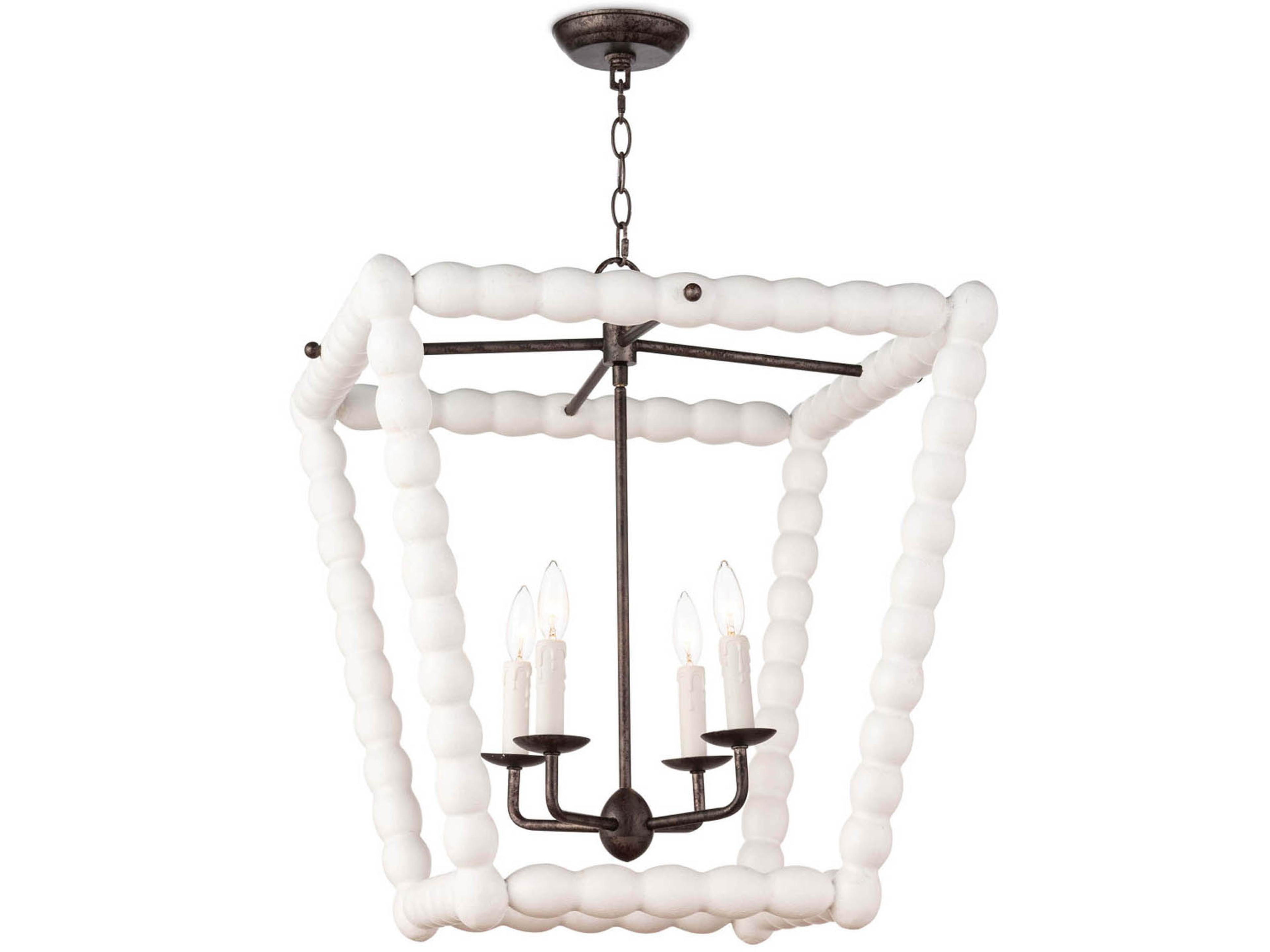 Perennial 4-Light White Lantern Pendant