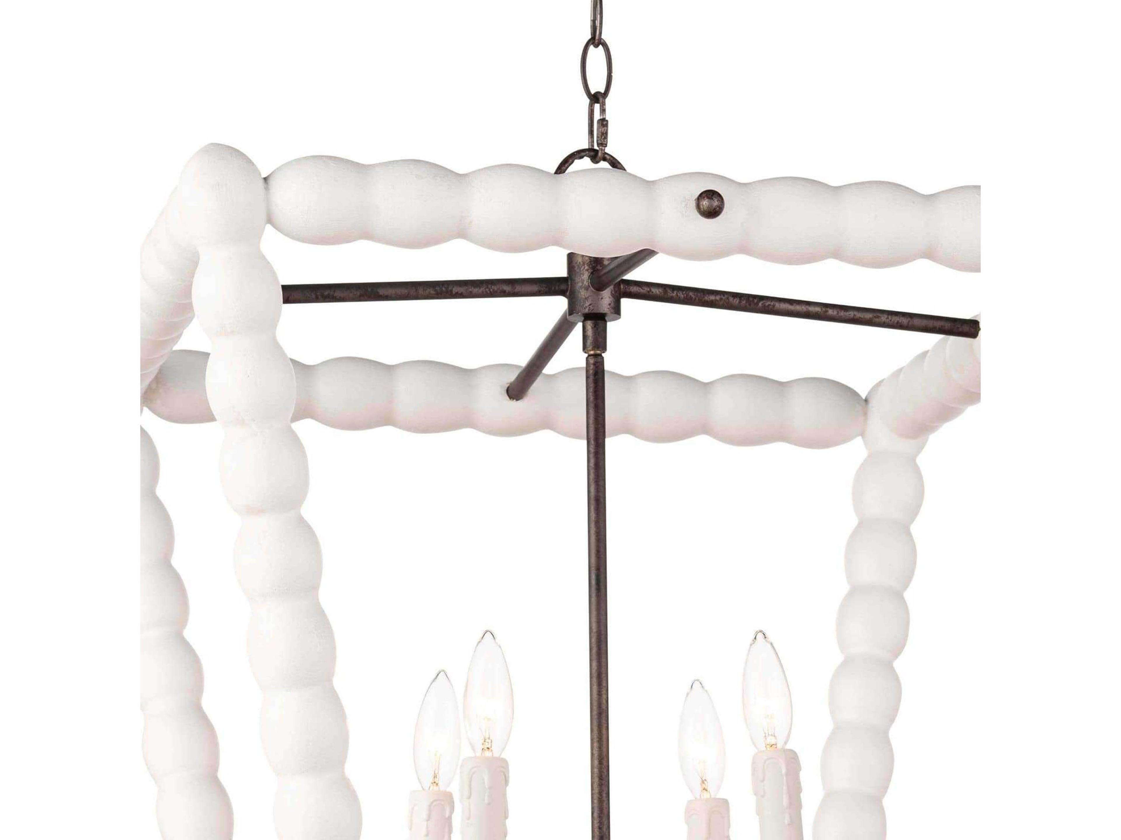 Regina Andrew Perennial 4-Light White Lantern Pendant