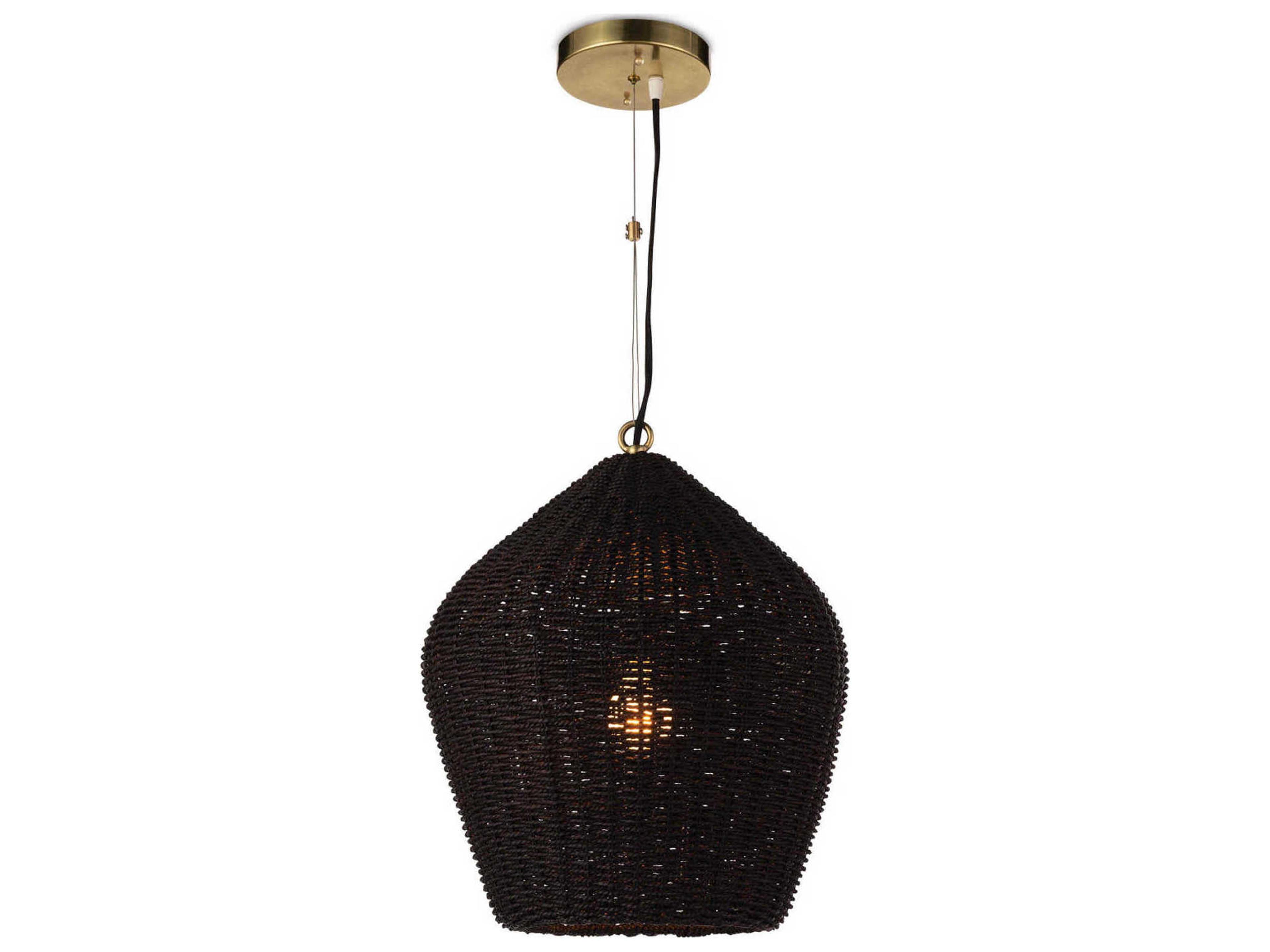1-Light Black Dome Pendant
