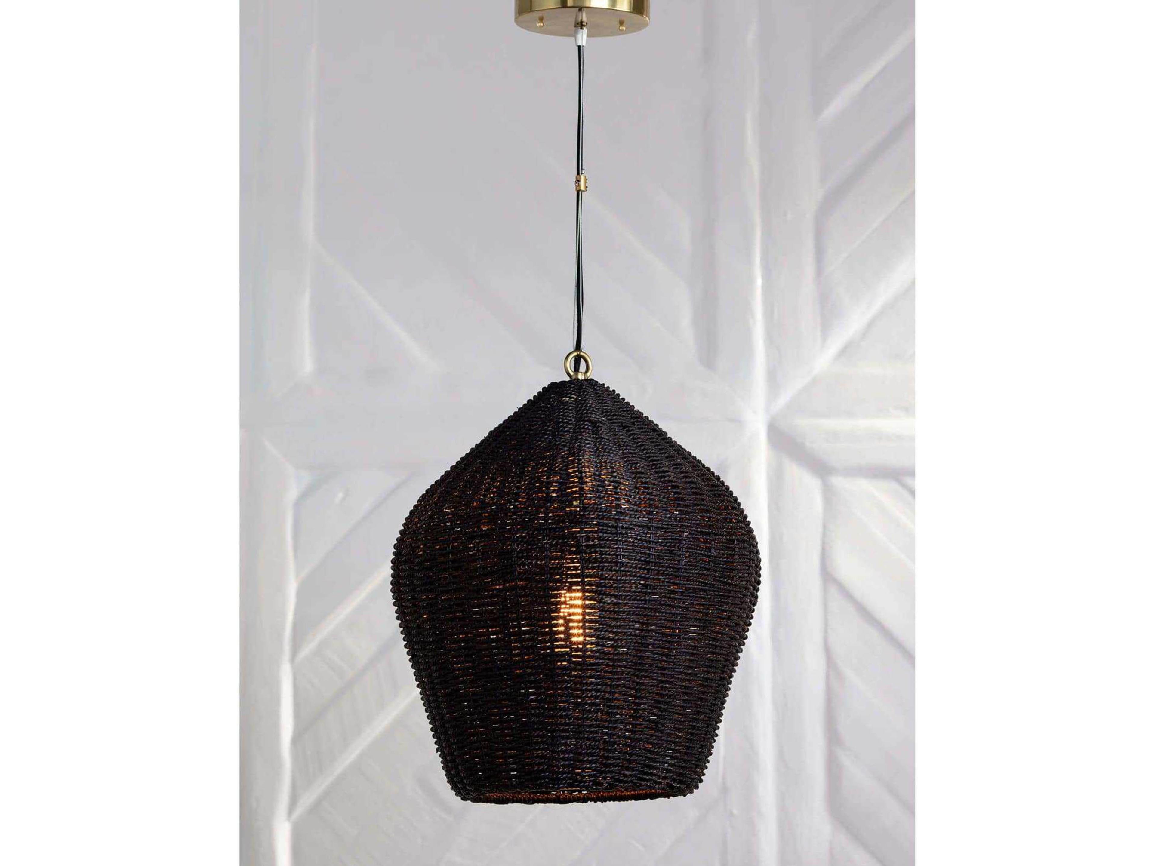 Regina Andrew 1-Light Black Dome Pendant